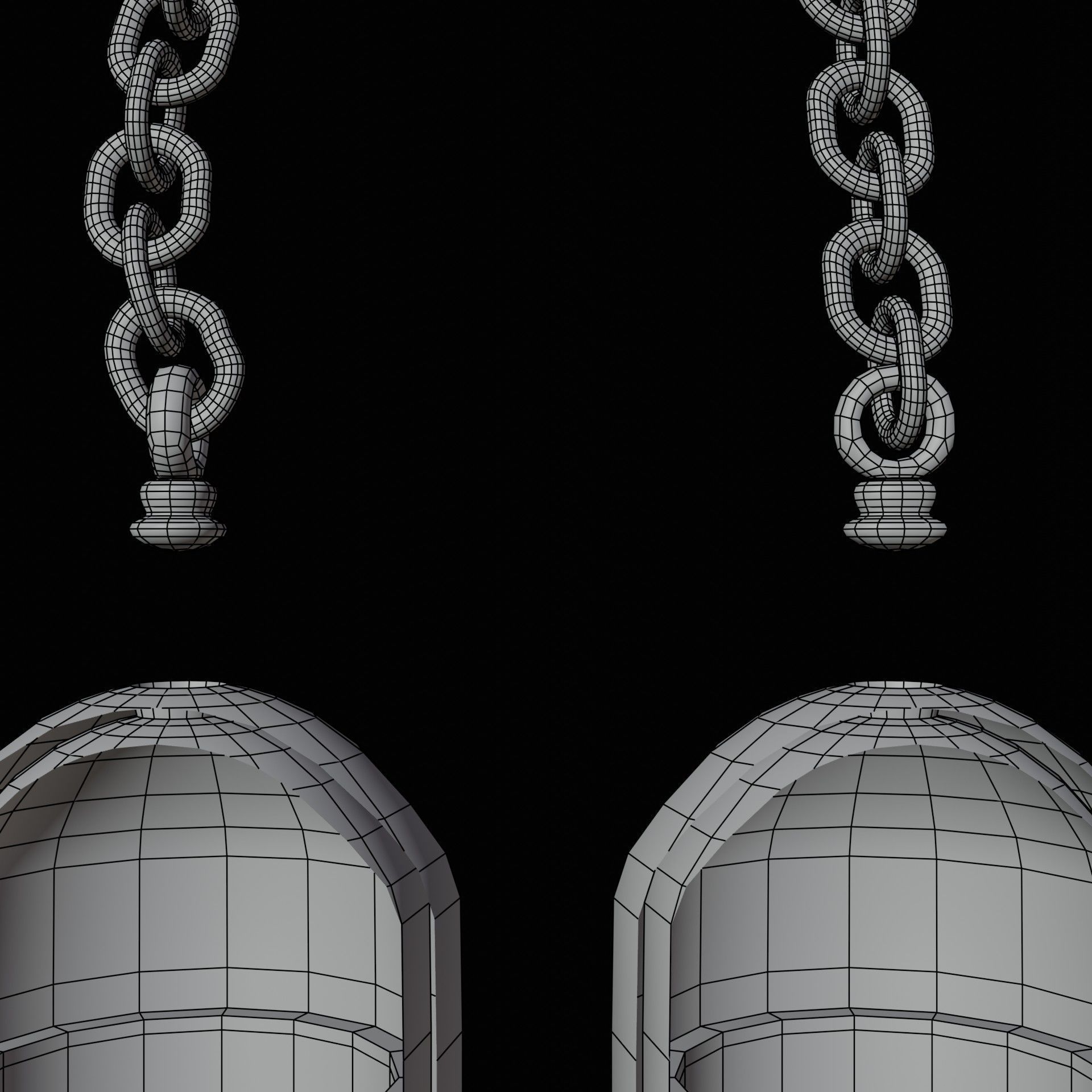 Nunchucks two metal tweezers 3D print model_13