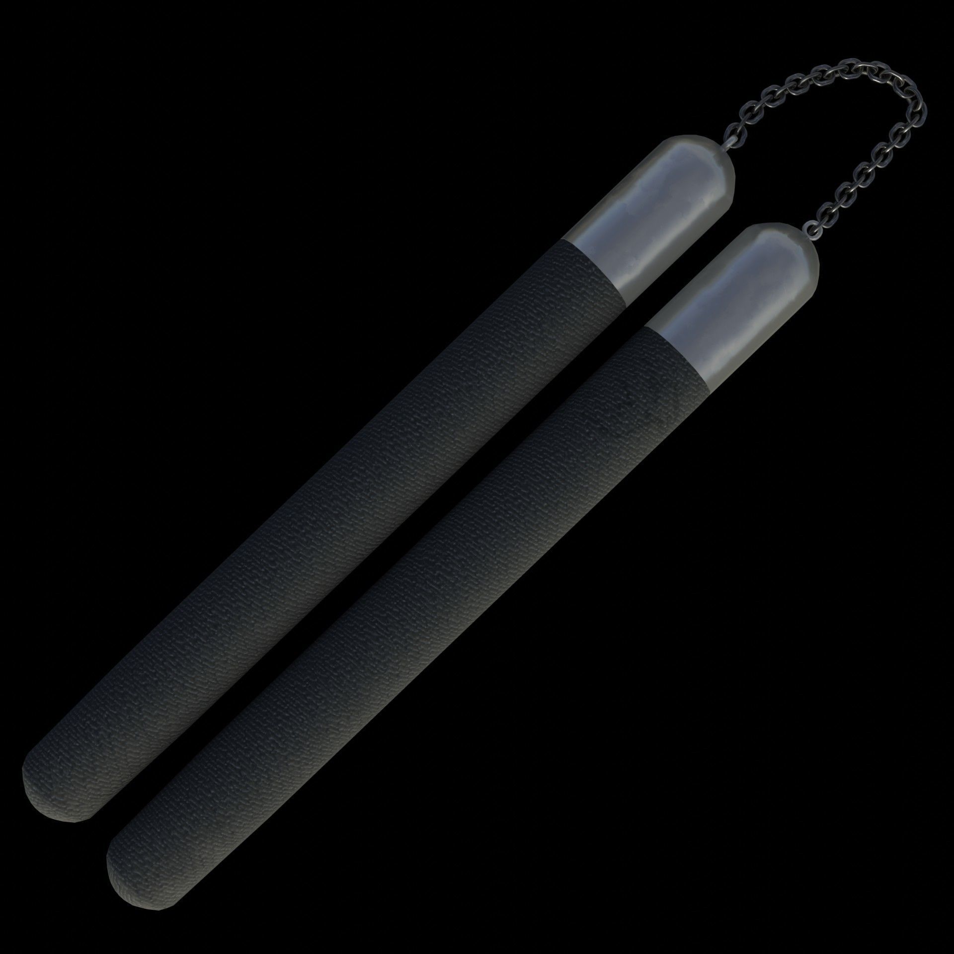 Nunchucks two metal tweezers 3D print model_3