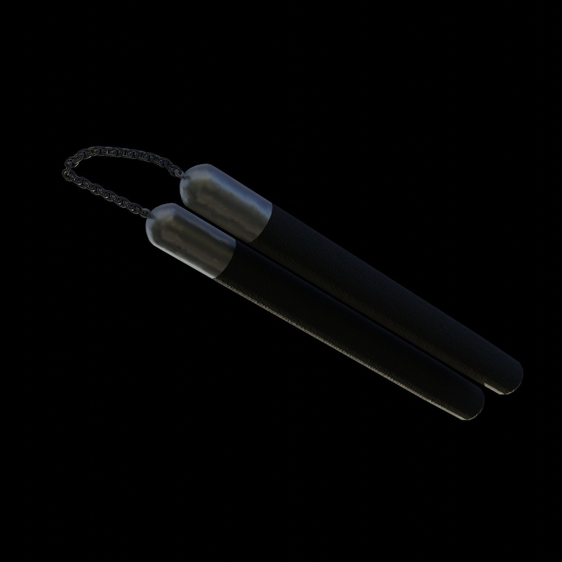Nunchucks two metal tweezers 3D print model_9