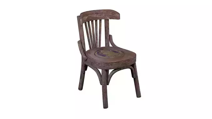 Egyptian Chair Low-poly 3D model