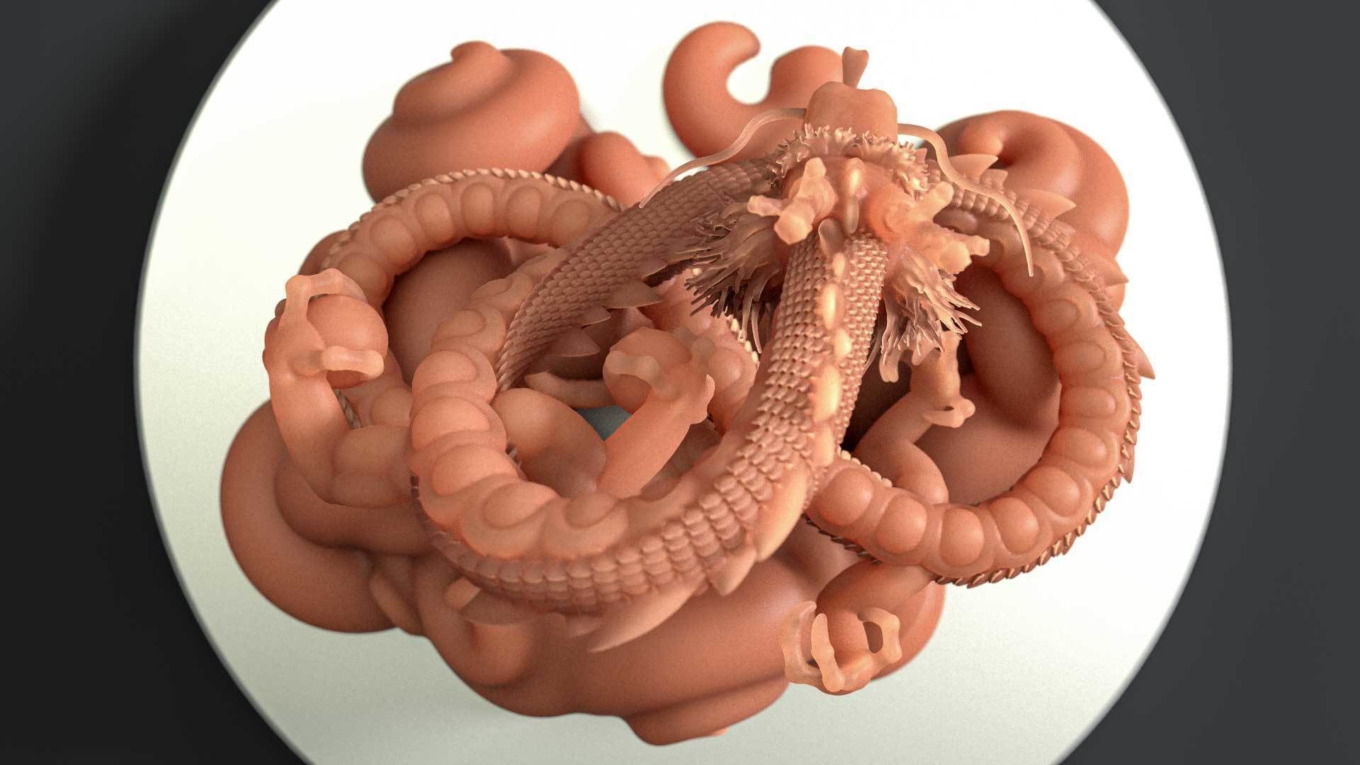 Shenron fron Dragon Ball - 3D print Model 3D print model_19