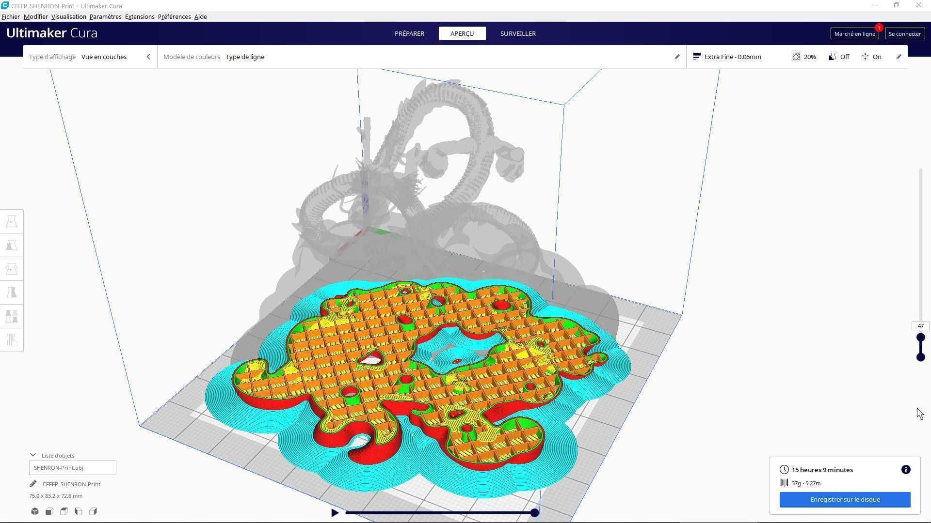 Shenron fron Dragon Ball - 3D print Model 3D print model_20