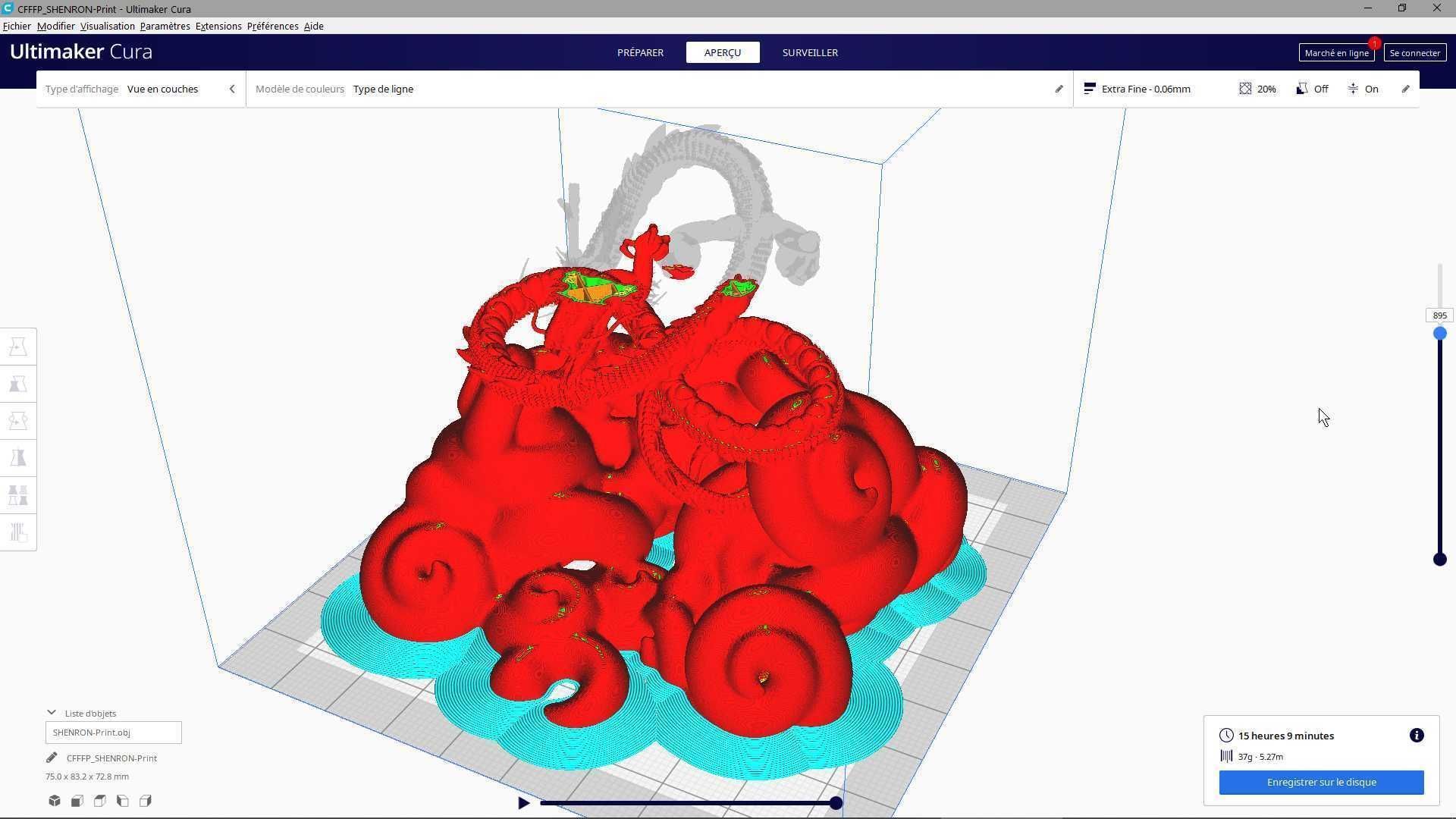 Shenron fron Dragon Ball - 3D print Model 3D print model_23