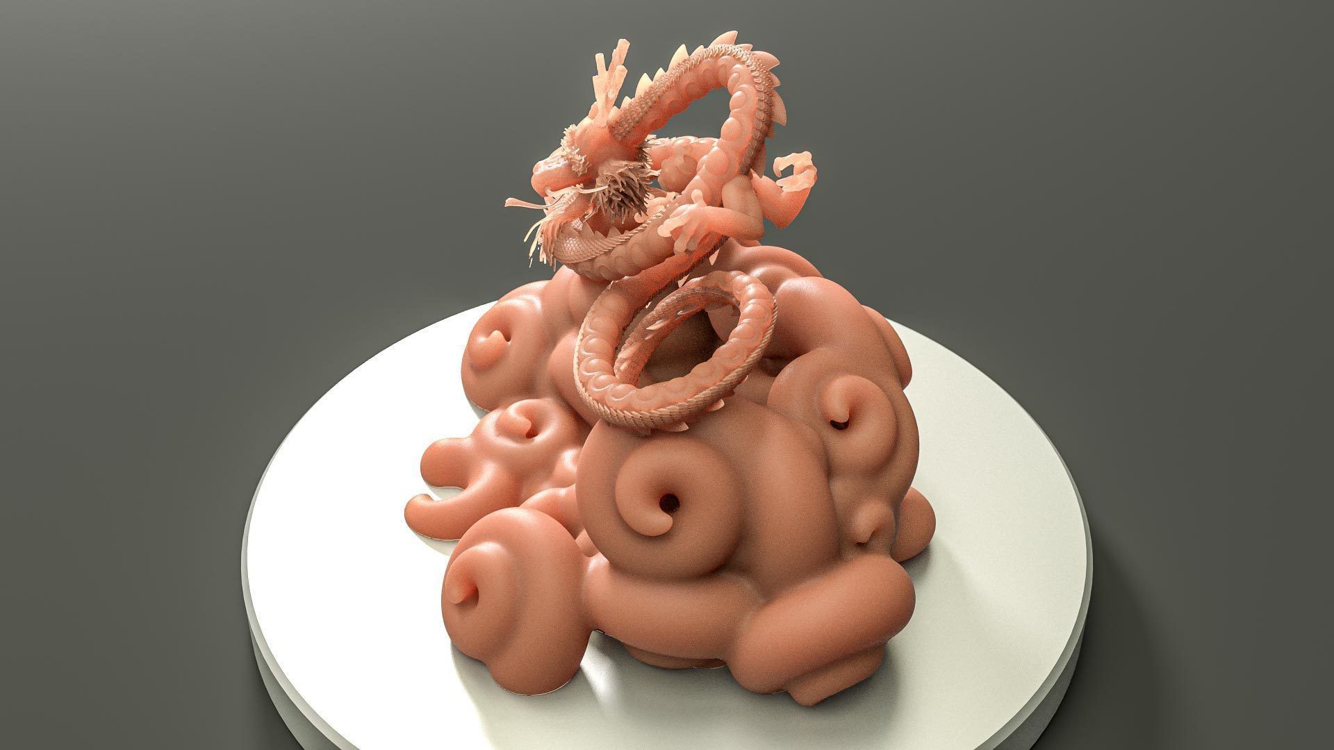 Shenron fron Dragon Ball - 3D print Model 3D print model_3
