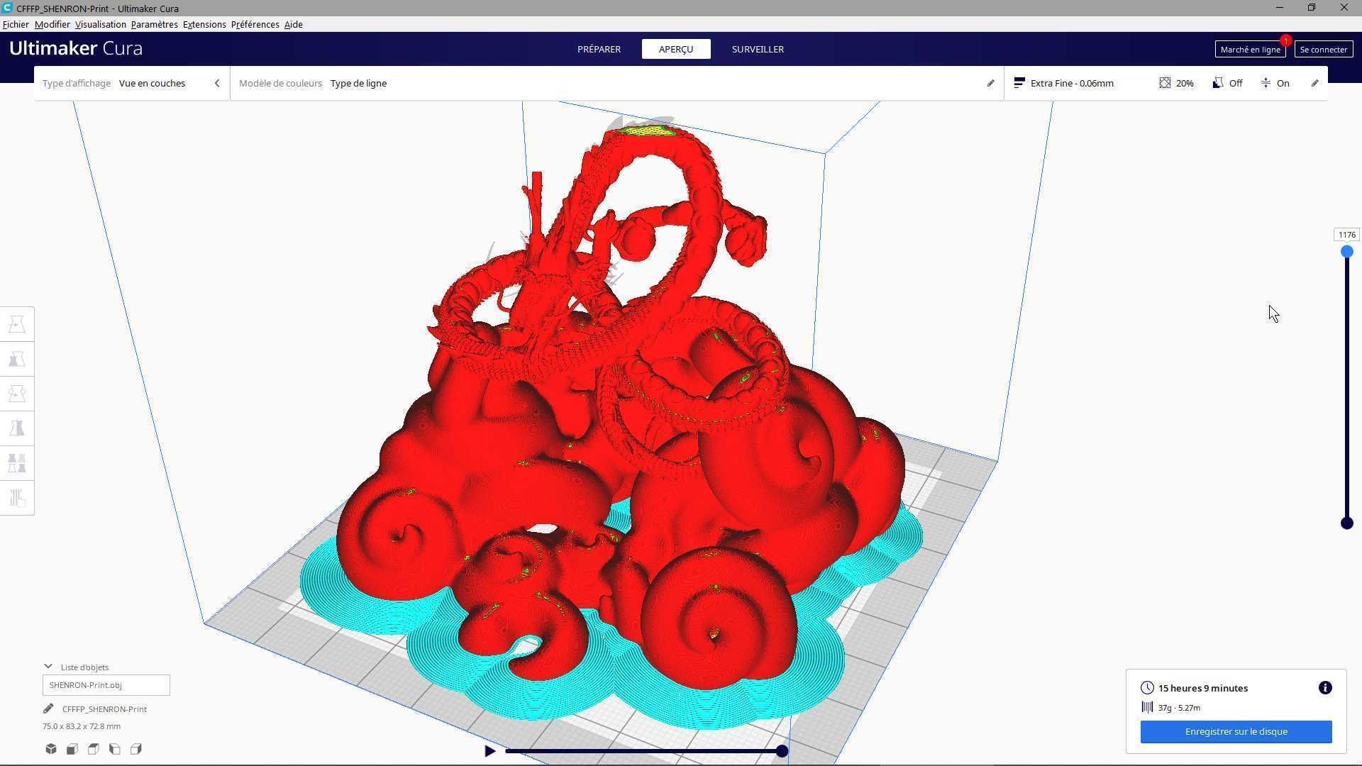 Shenron fron Dragon Ball - 3D print Model 3D print model_24