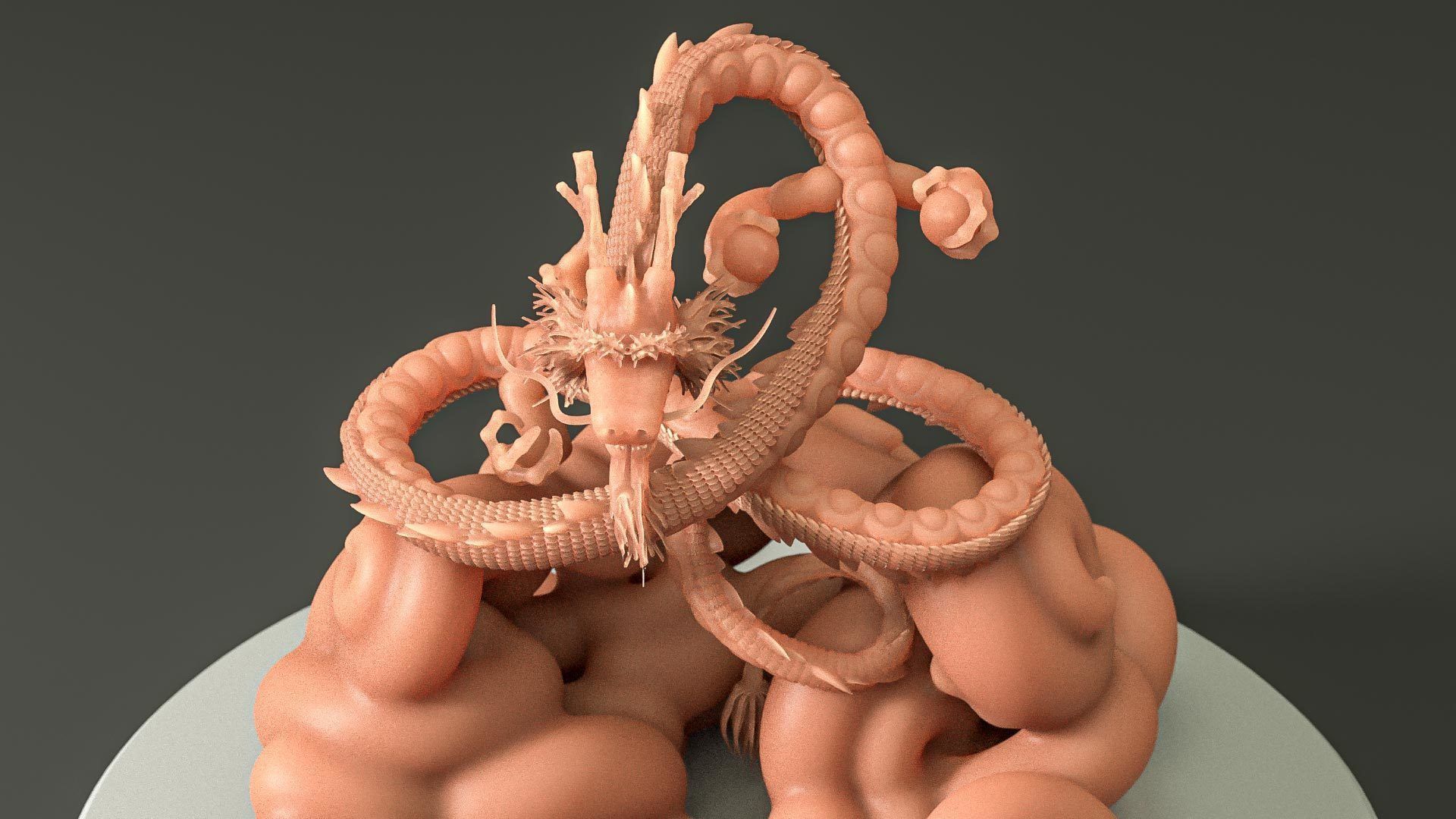 Shenron fron Dragon Ball - 3D print Model 3D print model_2