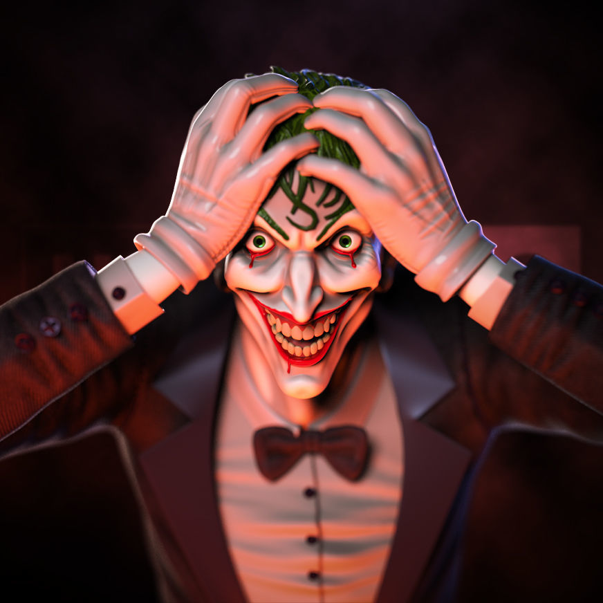 Fanart Joker - Killing Joke - Statue 3D print model_2