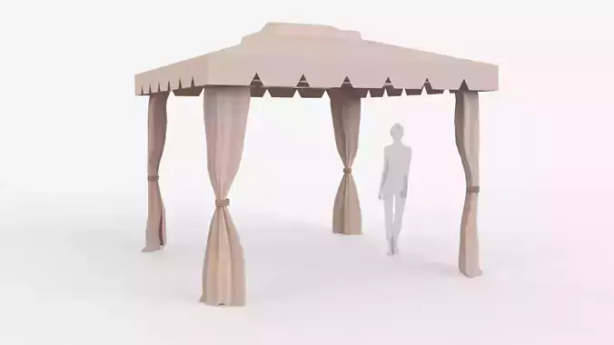 Roman Tent 3x3 Meters 3D model