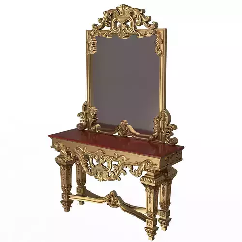 Classic Console Table with Mirror 01