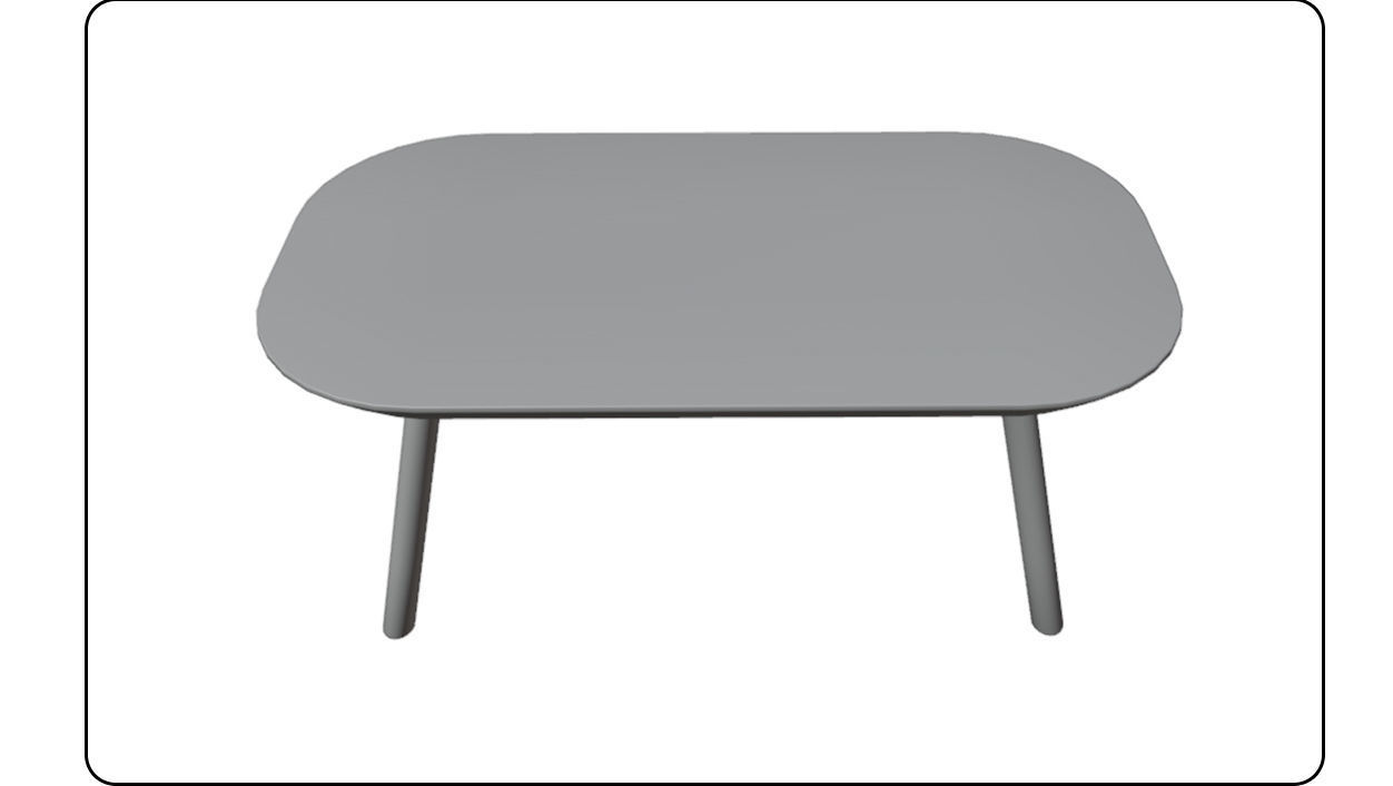 Coffee Table light Oak wood PBR 3dmodel Low-poly 3D model_10