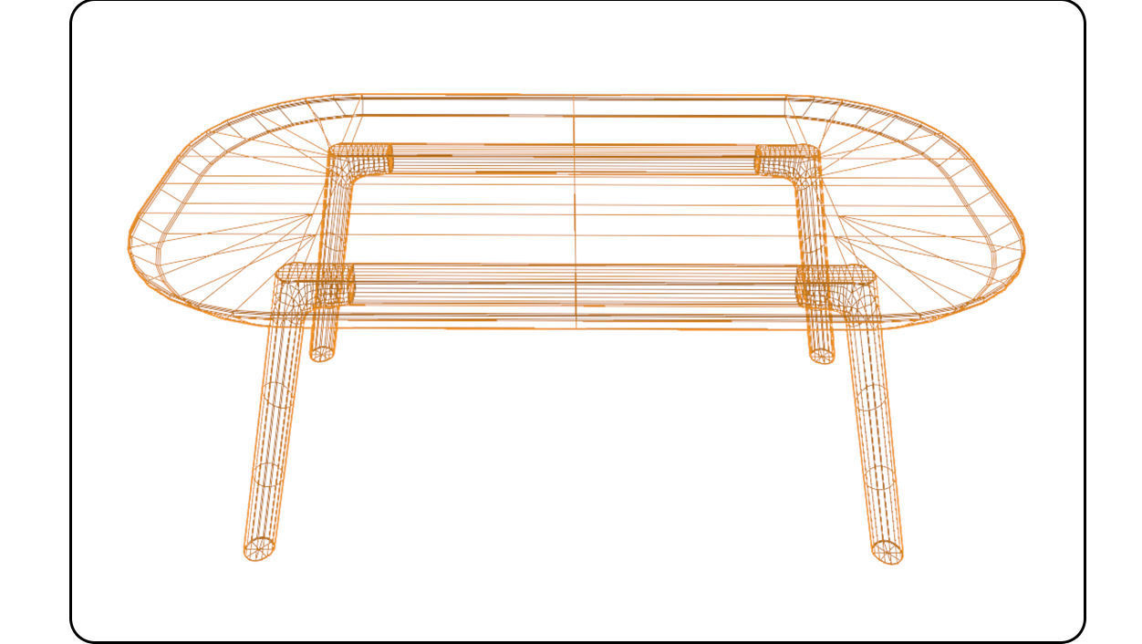 Coffee Table light Oak wood PBR 3dmodel Low-poly 3D model_13