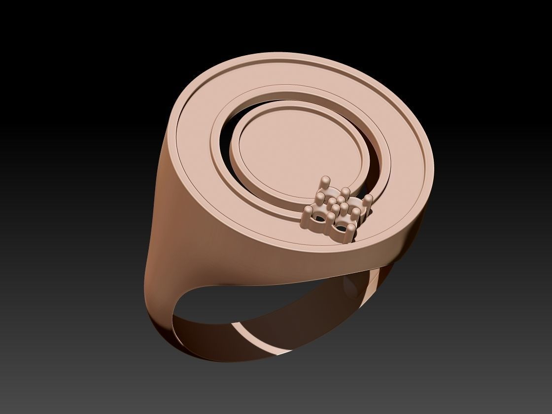 Coin ring 3D print model_1