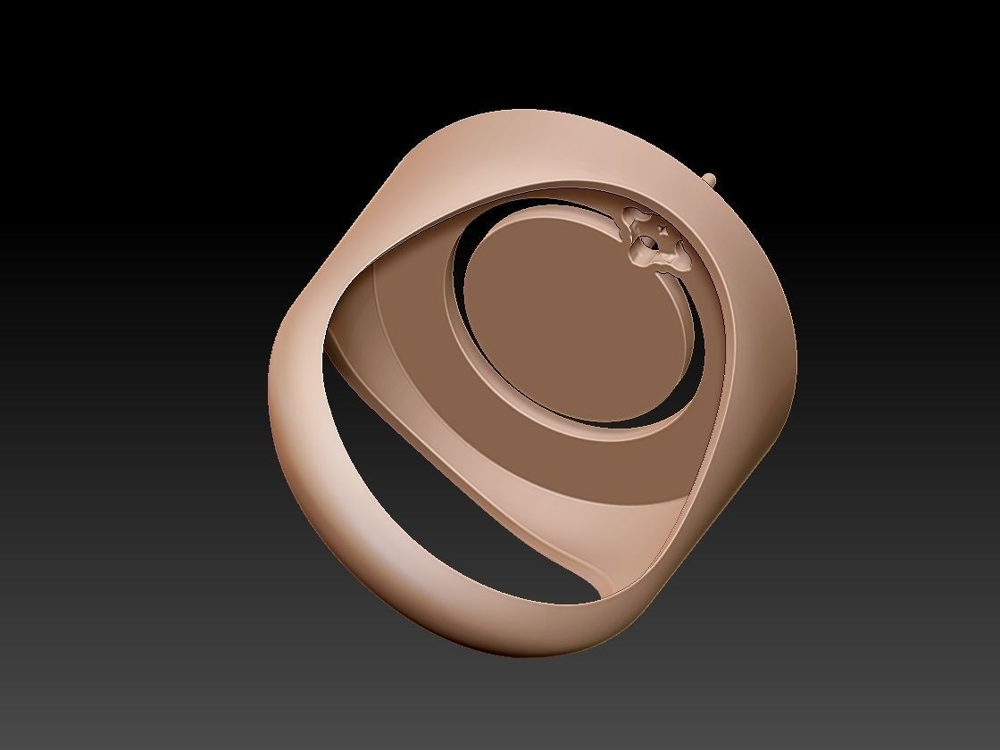 Coin ring 3D print model_3