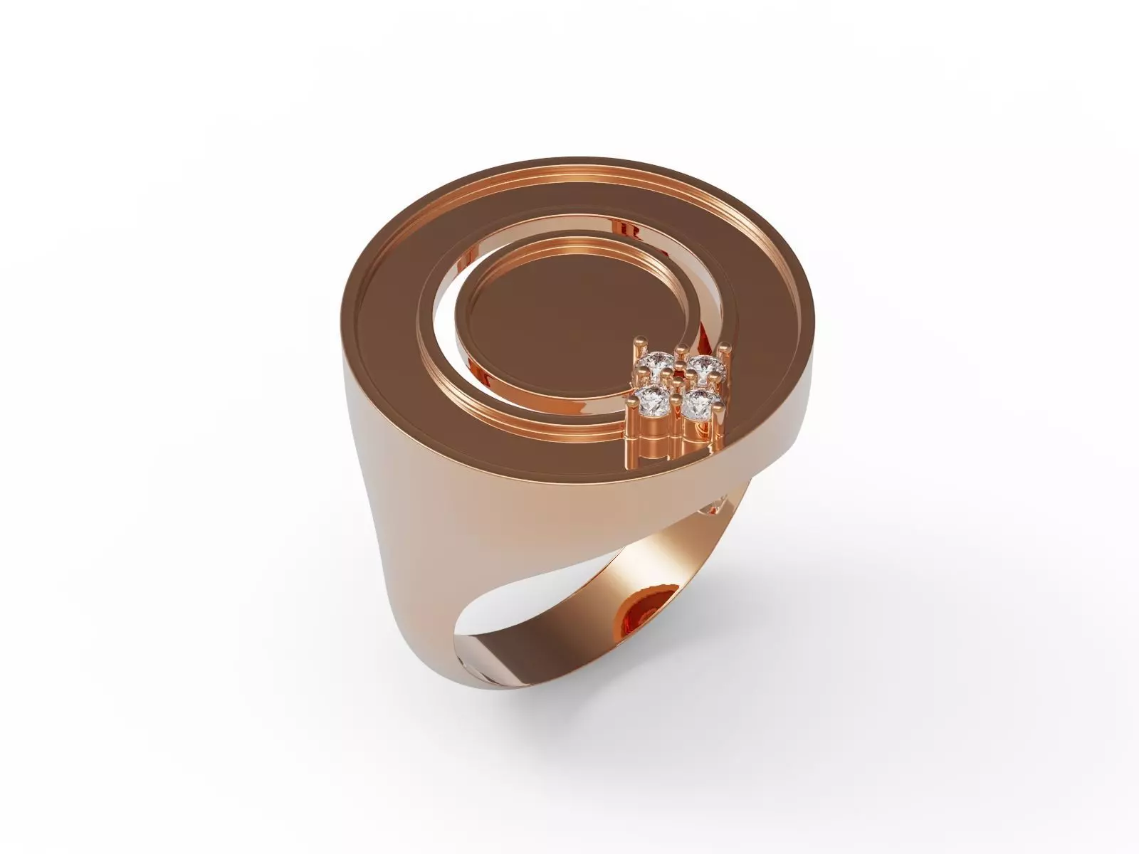 Coin ring 3D print model_0