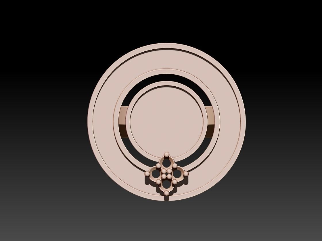 Coin ring 3D print model_2