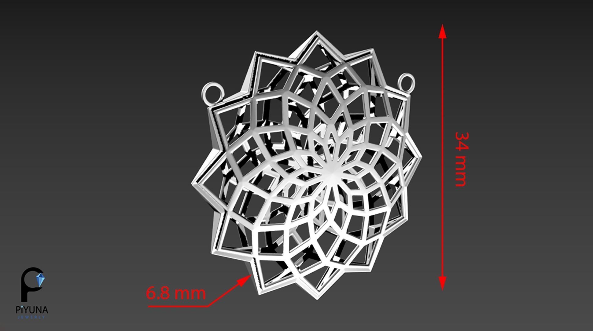 Eslimi pendant  010 3D print model_3
