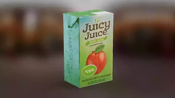 Green Used Juice Box