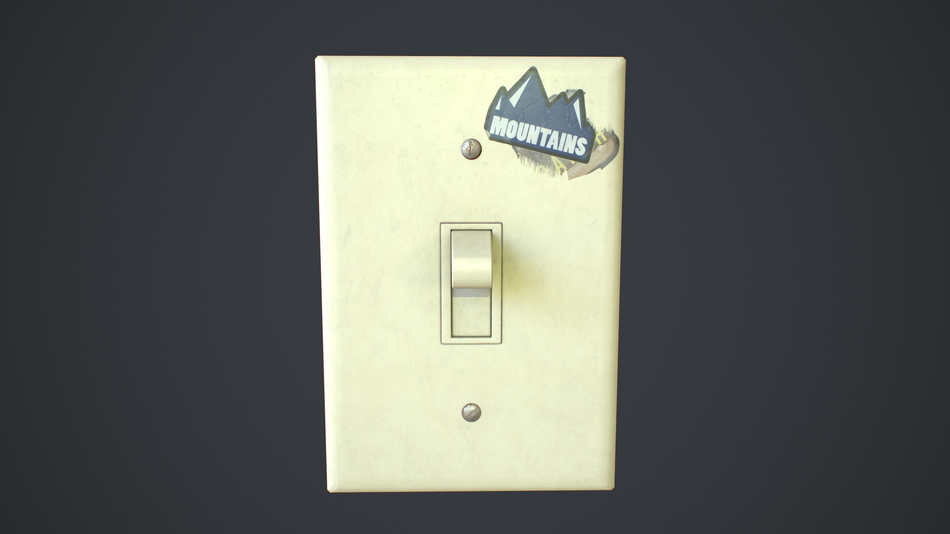 Outlets and Switches - Clean and Dirty Low-poly 3D model_18