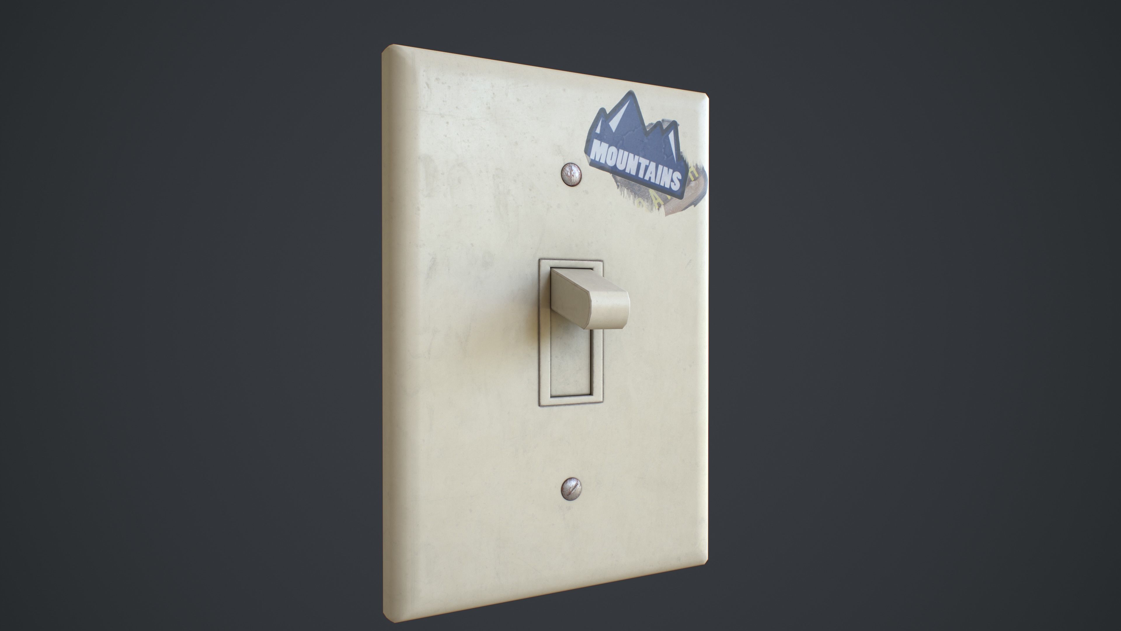 Outlets and Switches - Clean and Dirty Low-poly 3D model_17