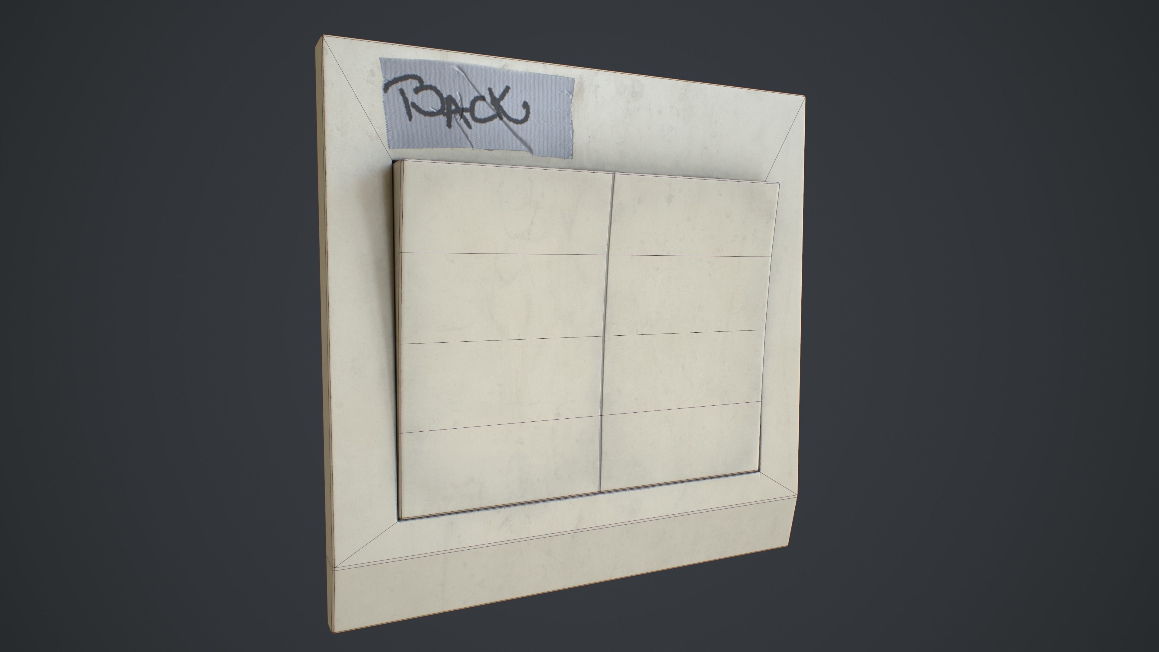 Outlets and Switches - Clean and Dirty Low-poly 3D model_14