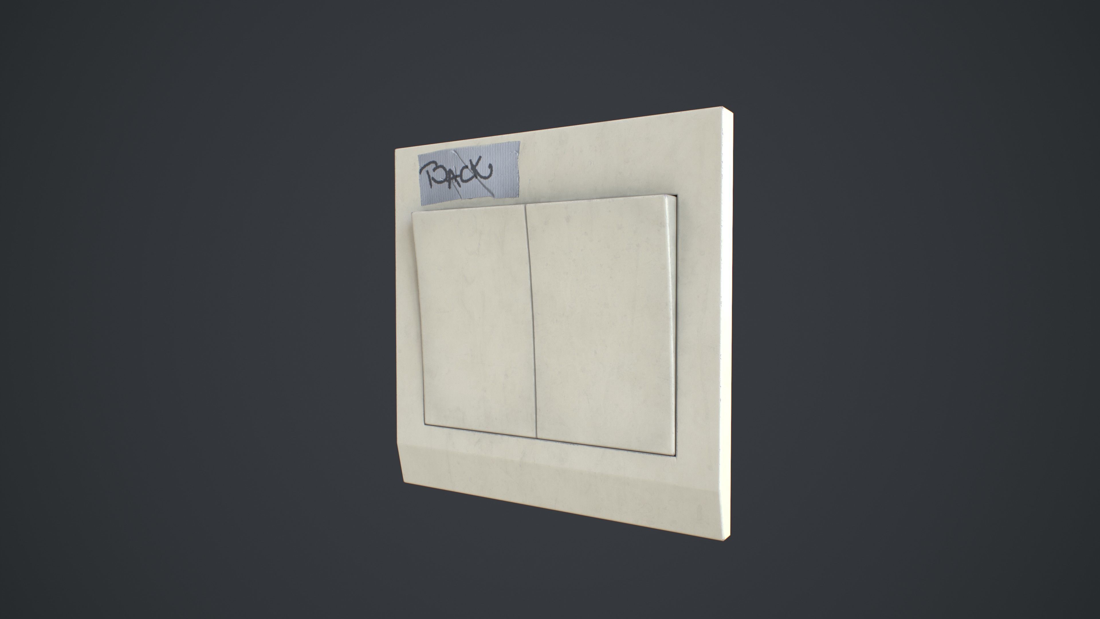 Outlets and Switches - Clean and Dirty Low-poly 3D model_11