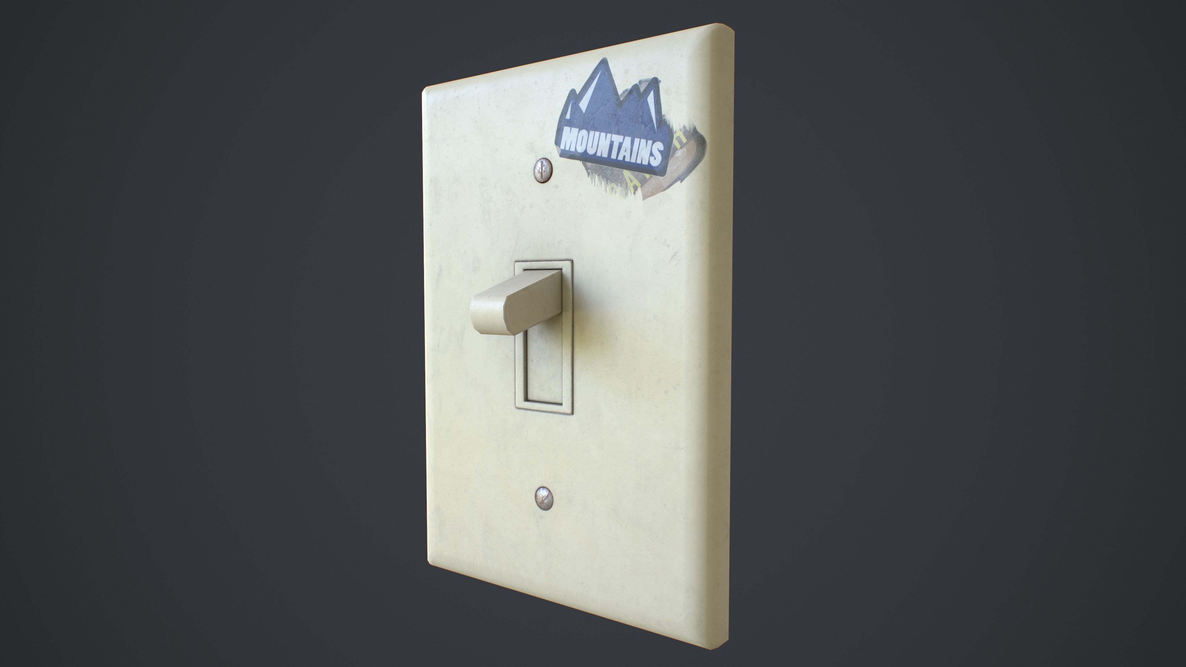 Outlets and Switches - Clean and Dirty Low-poly 3D model_19