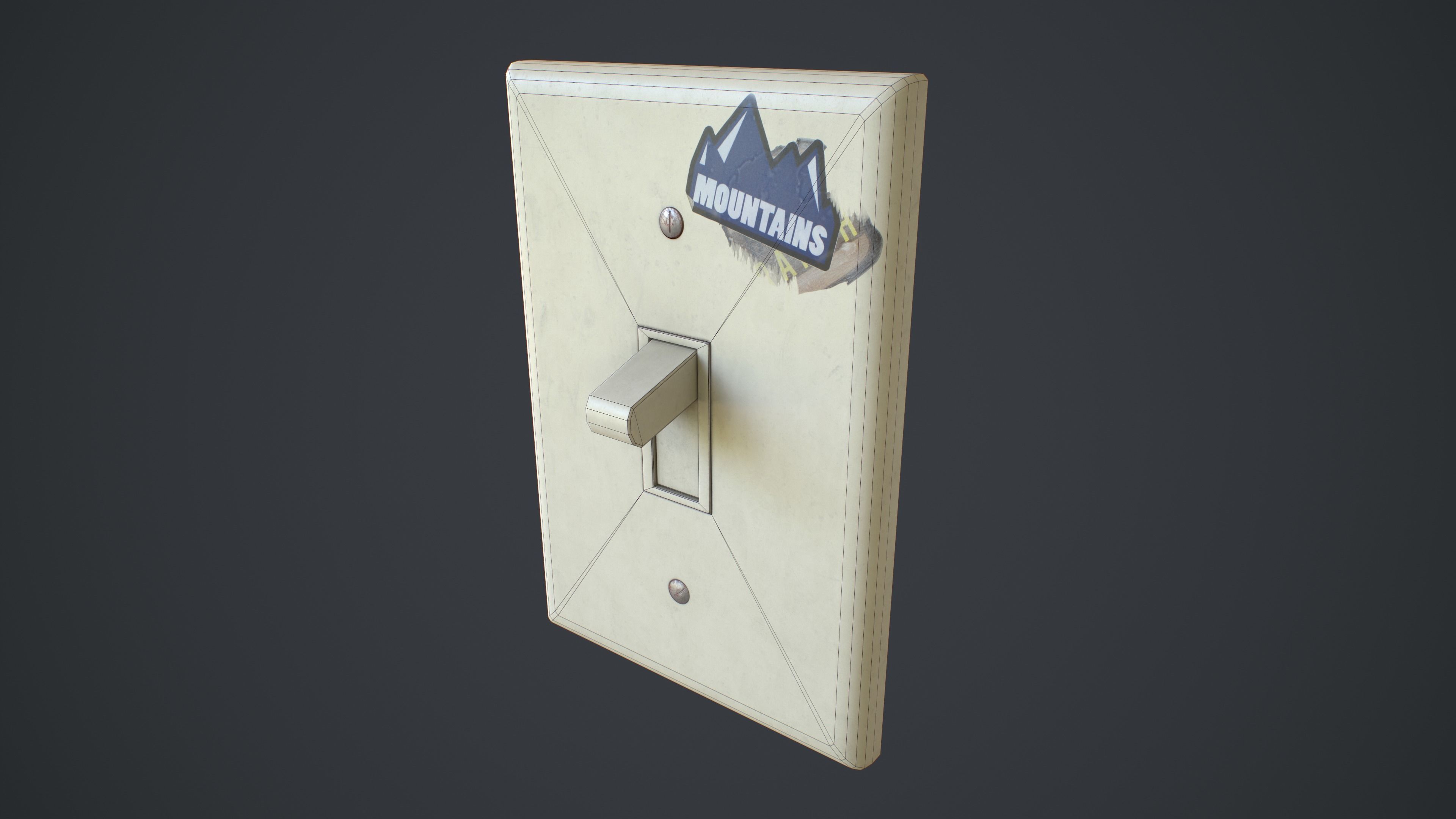 Outlets and Switches - Clean and Dirty Low-poly 3D model_22