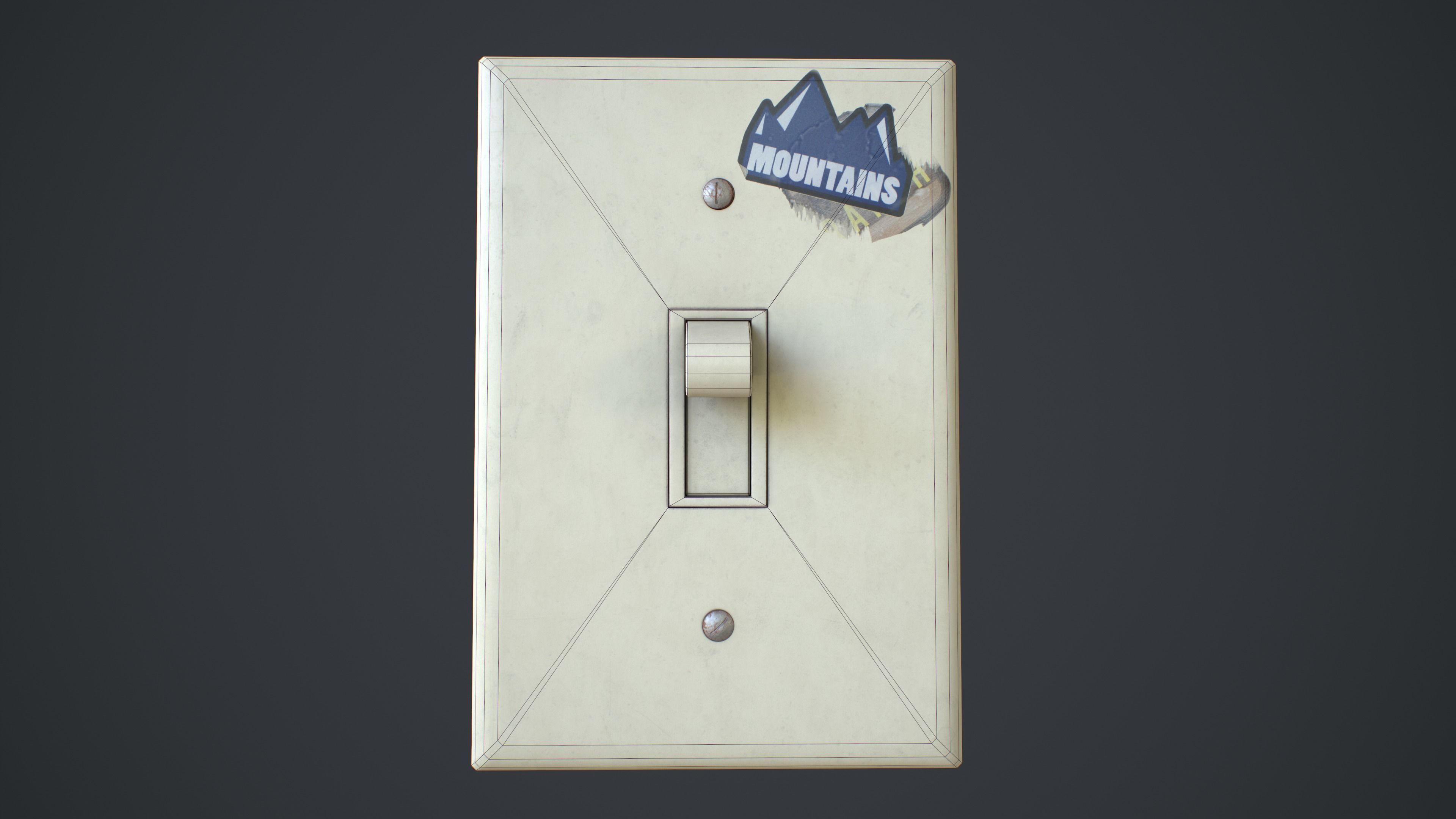 Outlets and Switches - Clean and Dirty Low-poly 3D model_23