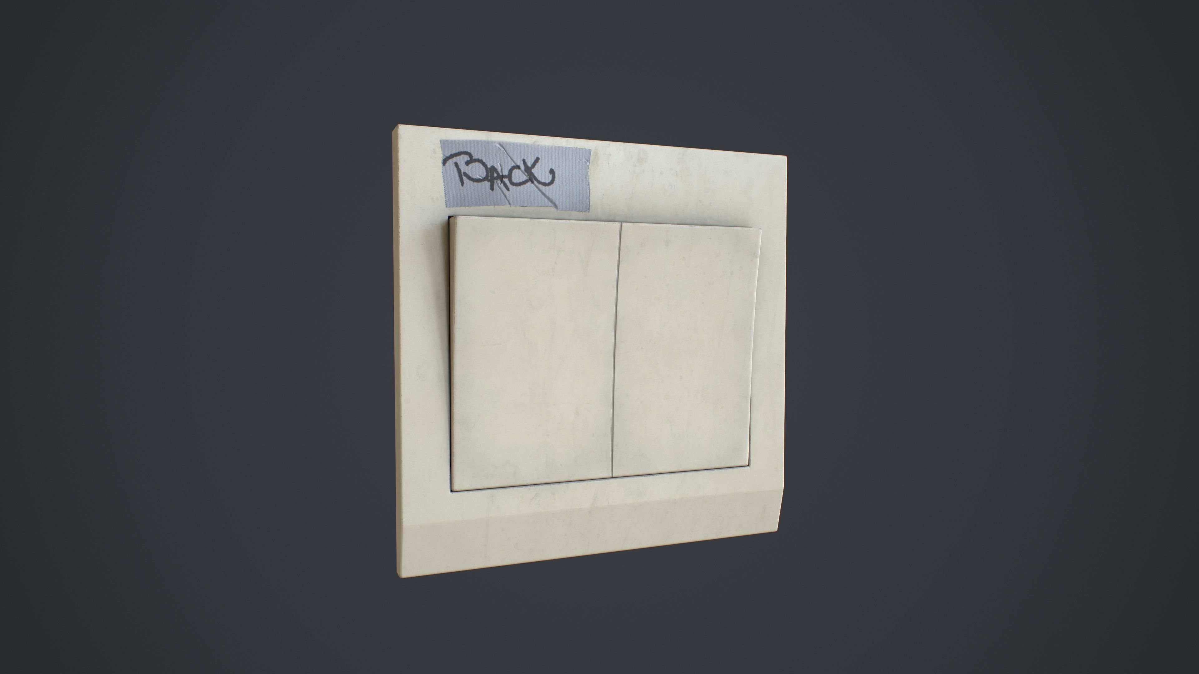 Outlets and Switches - Clean and Dirty Low-poly 3D model_9