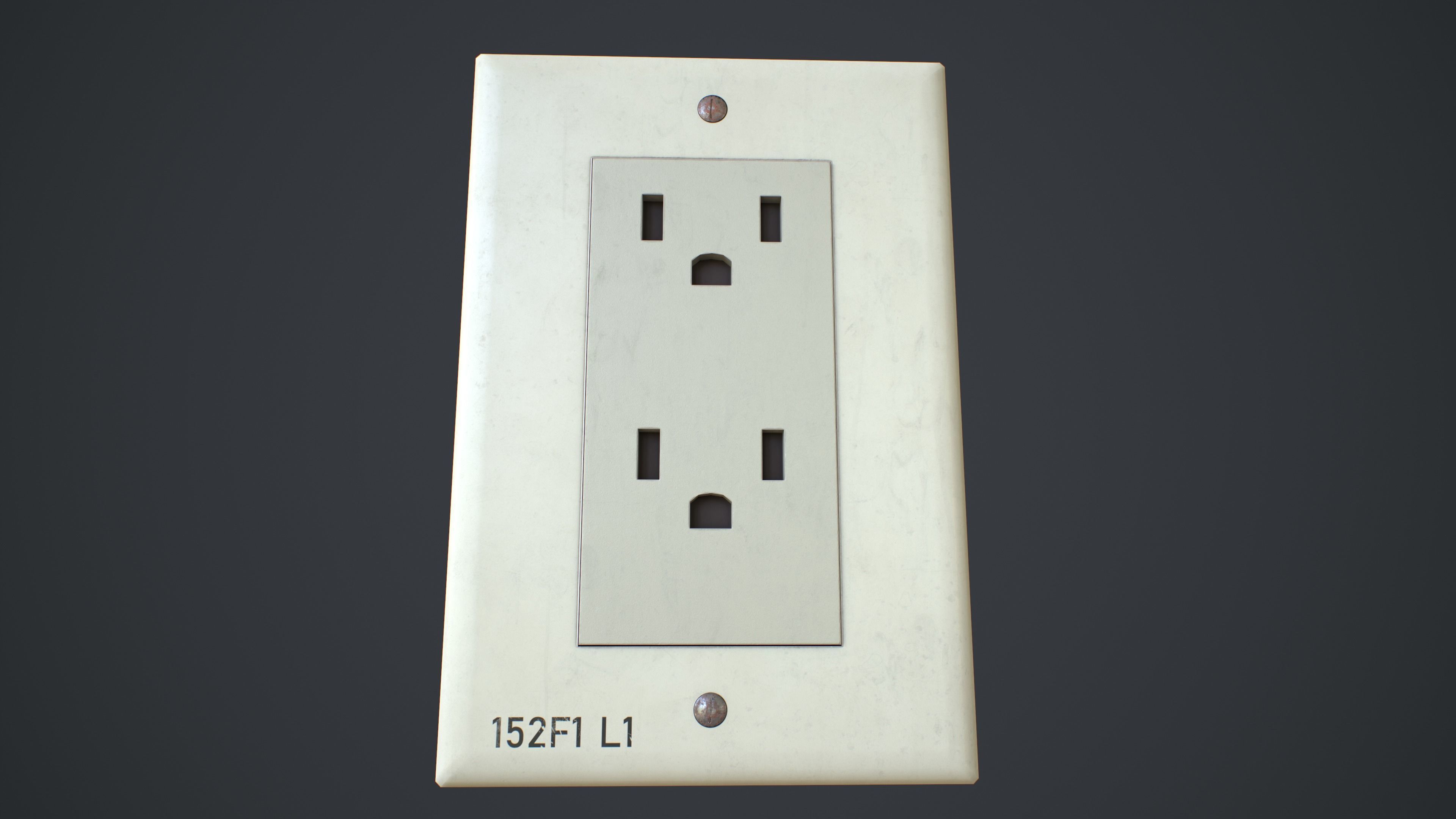 Outlets and Switches - Clean and Dirty Low-poly 3D model_3