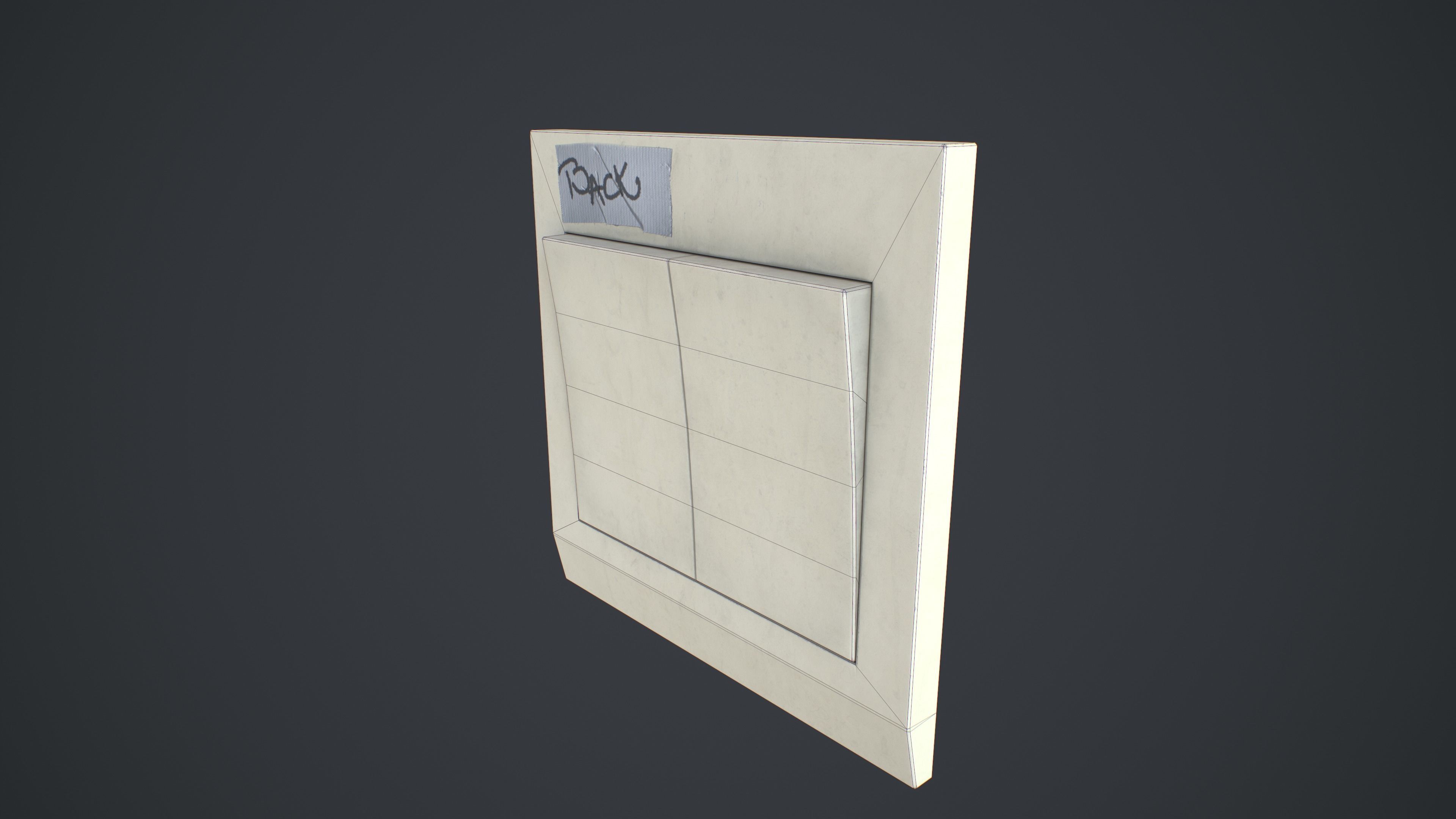 Outlets and Switches - Clean and Dirty Low-poly 3D model_15