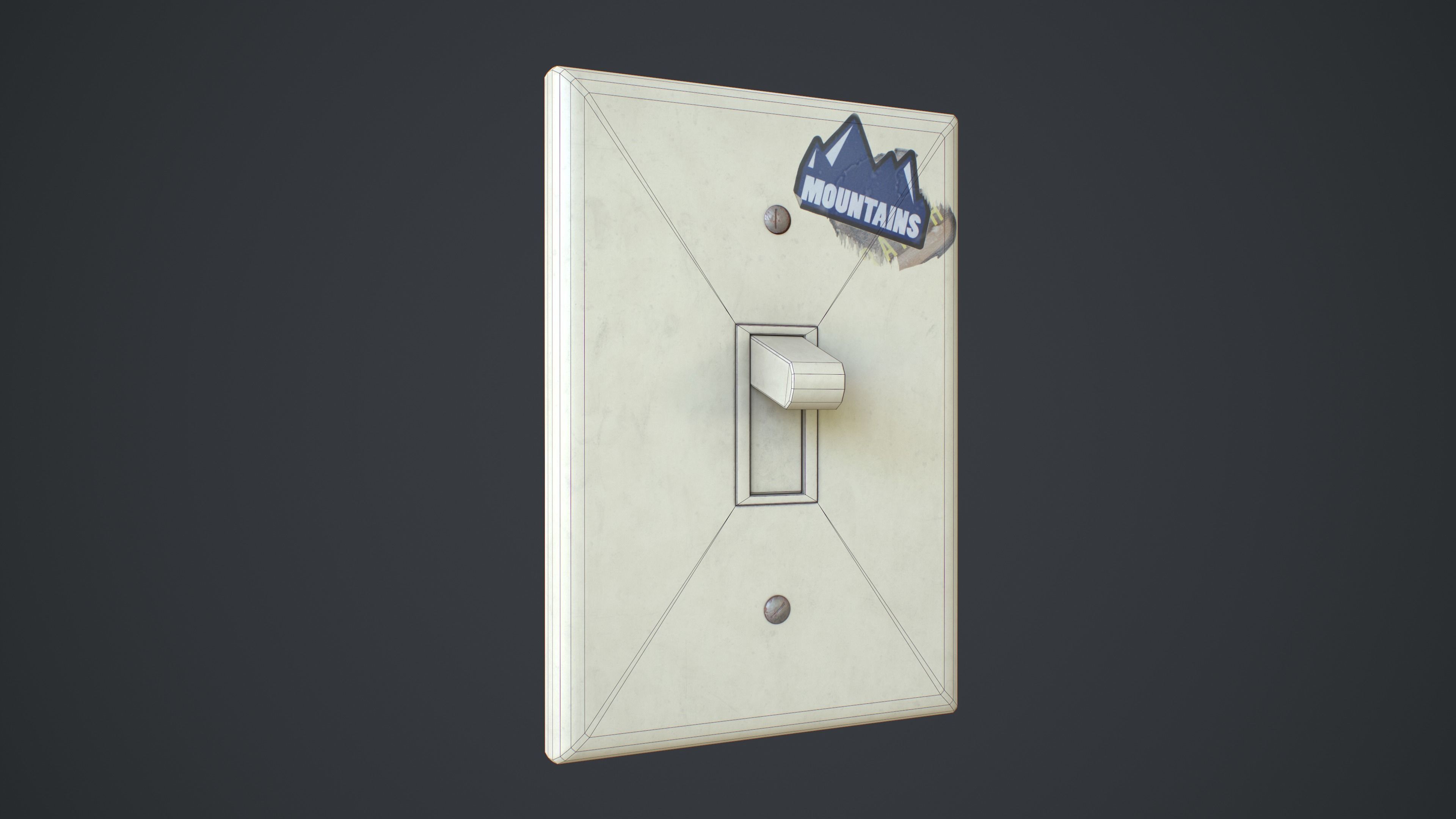 Outlets and Switches - Clean and Dirty Low-poly 3D model_21