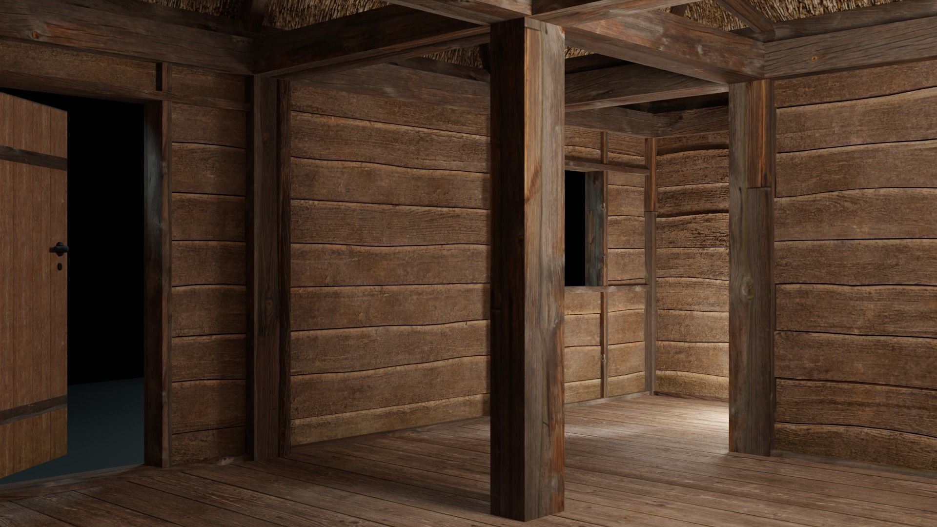 Medieval Hut - Sredniowieczna Chata --1D-- Low-poly 3D model_3