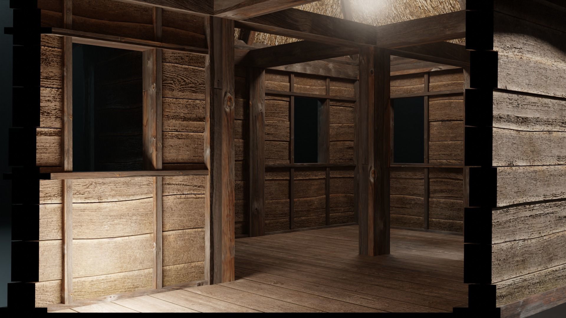 Medieval Hut - Sredniowieczna Chata --1D-- Low-poly 3D model_4