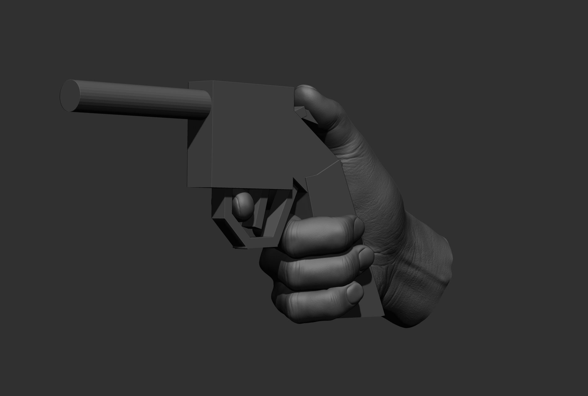 6 male hand poses 3D model_46