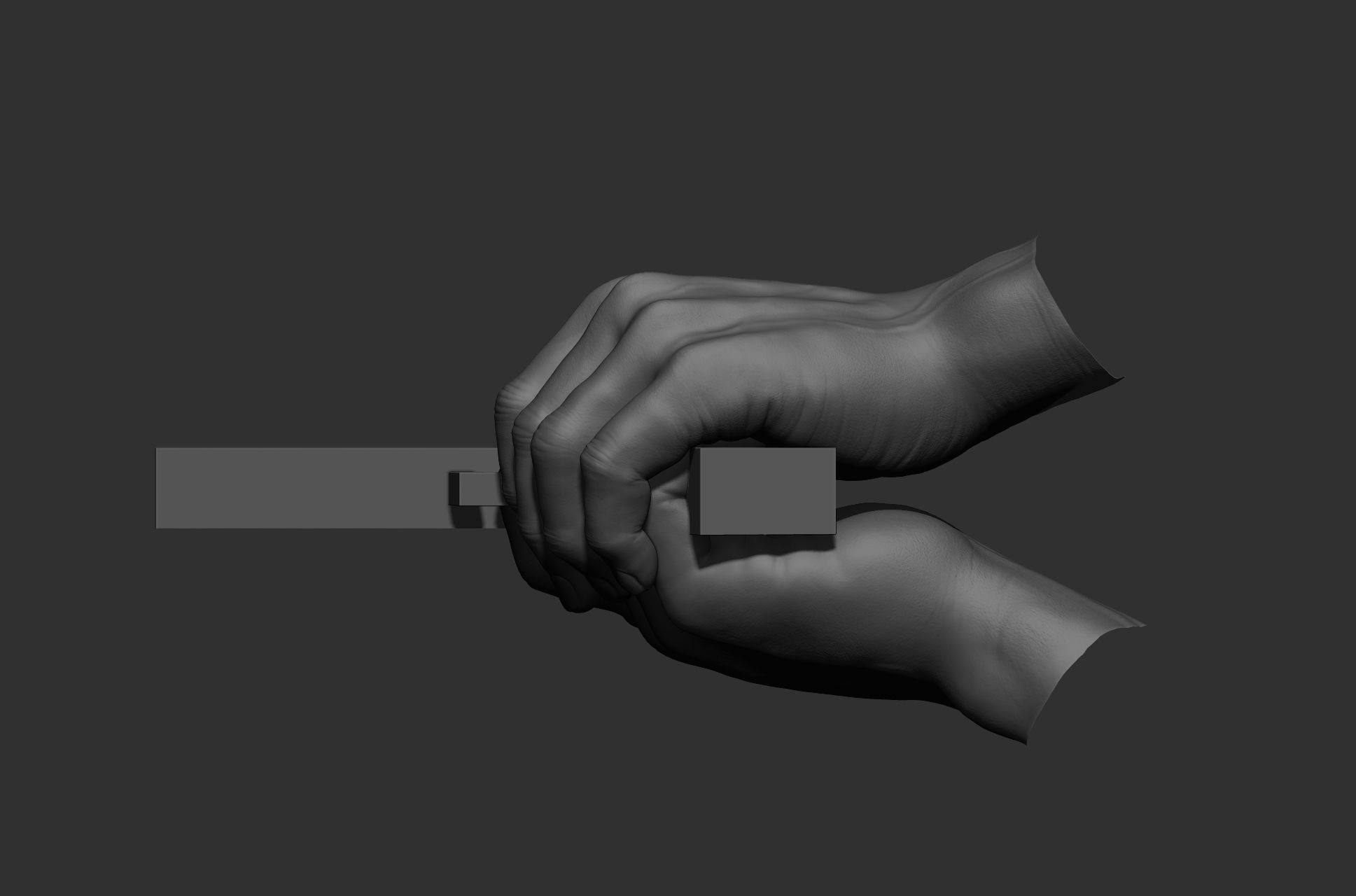 6 male hand poses 3D model_27