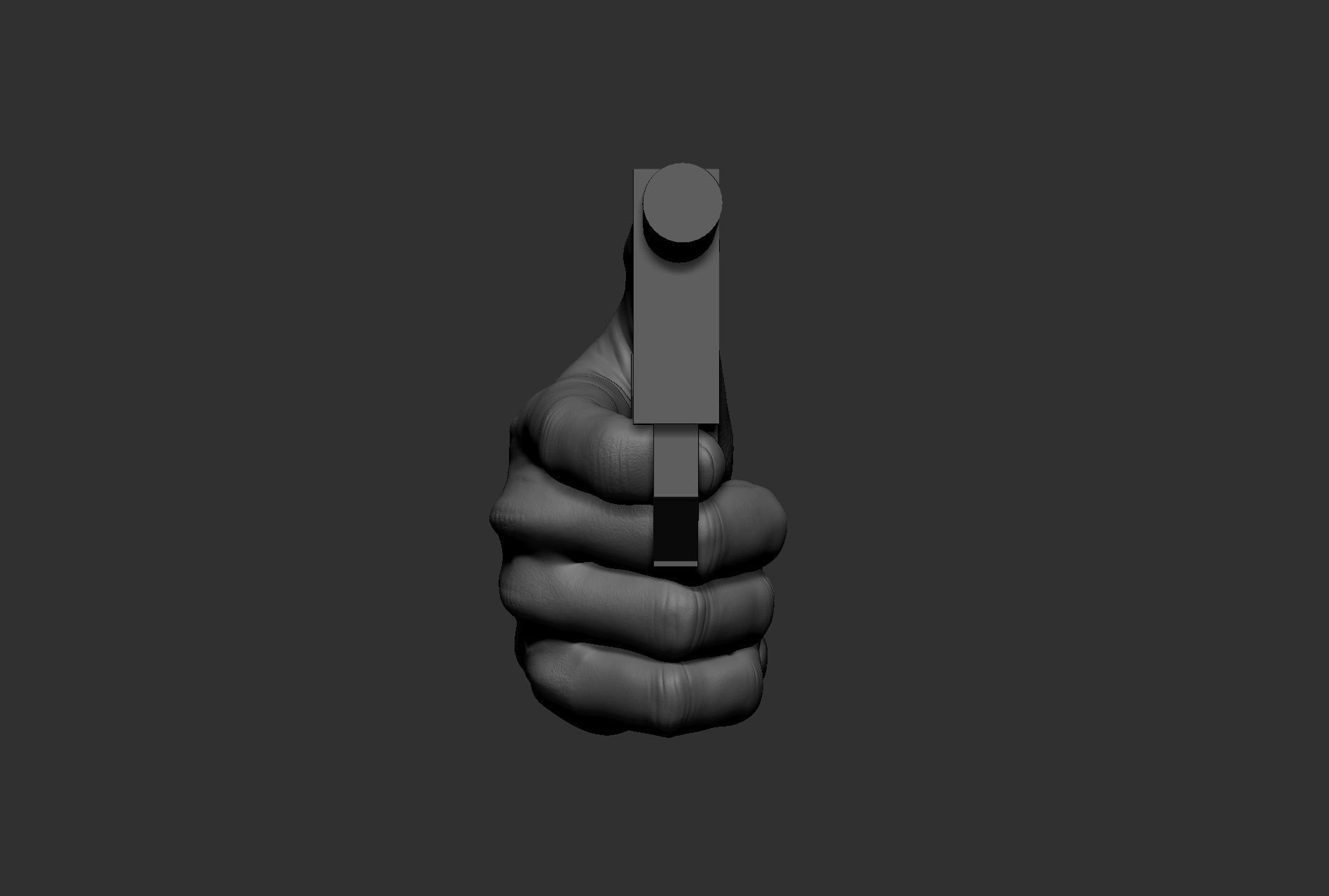 6 male hand poses 3D model_47