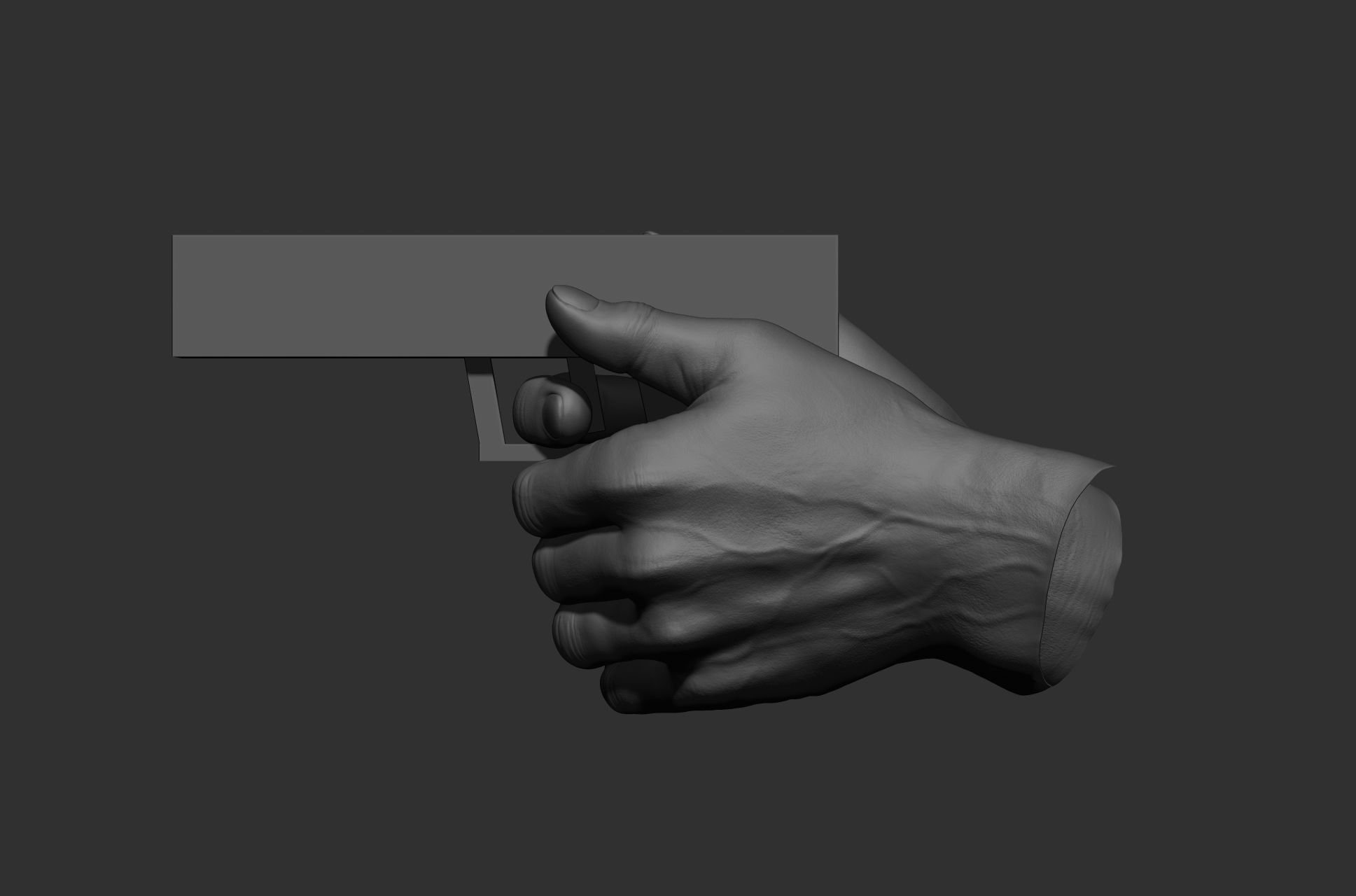 6 male hand poses 3D model_21