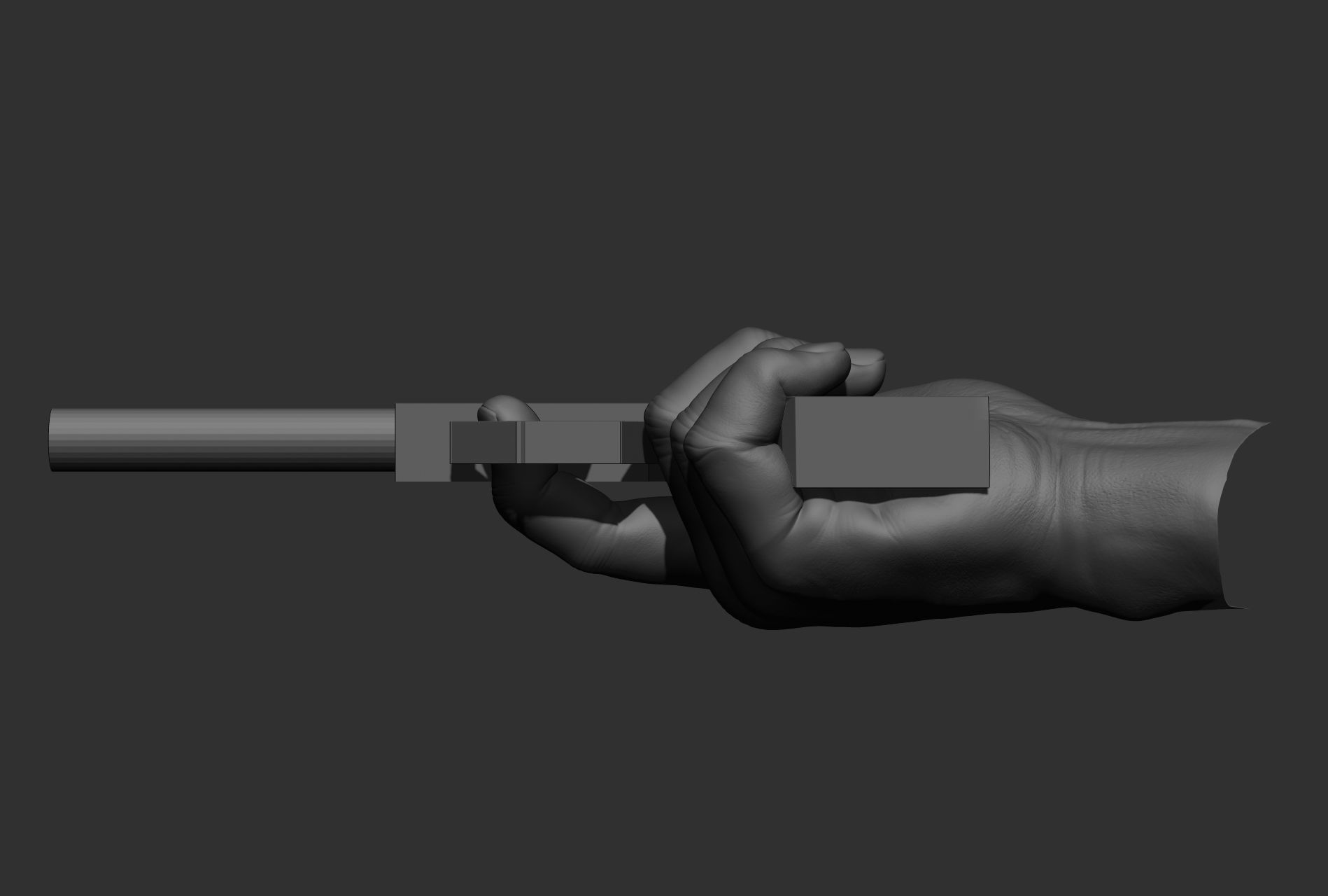 6 male hand poses 3D model_54