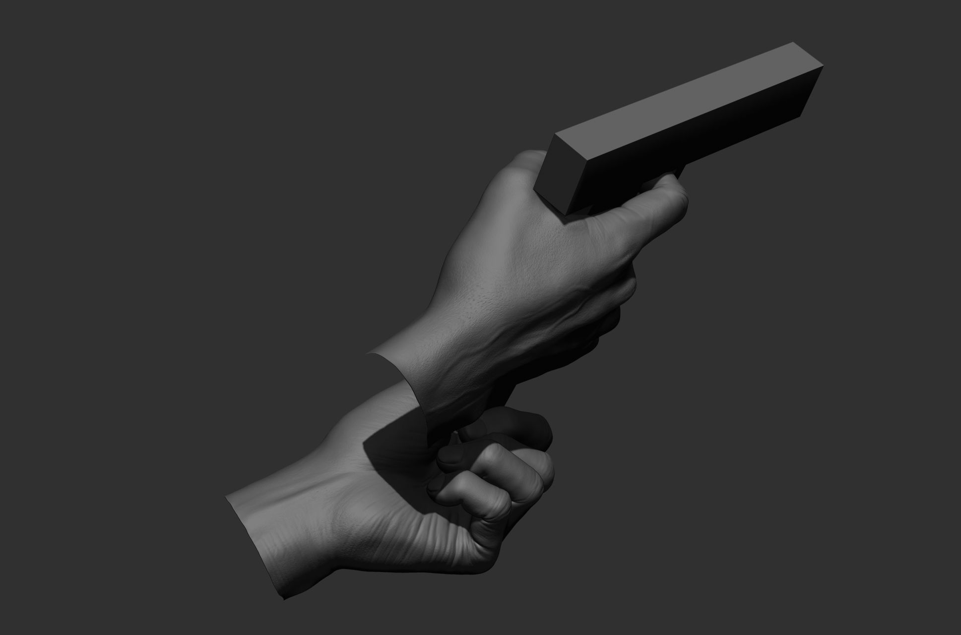 6 male hand poses 3D model_18