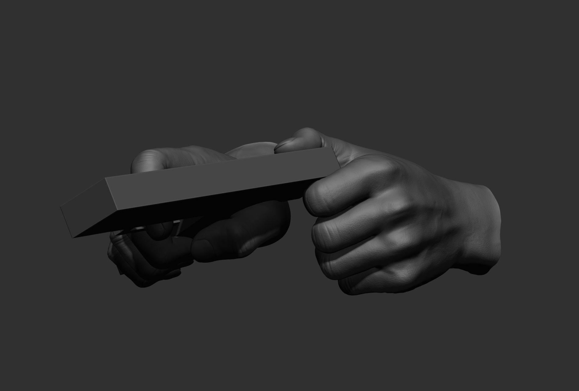 6 male hand poses 3D model_35