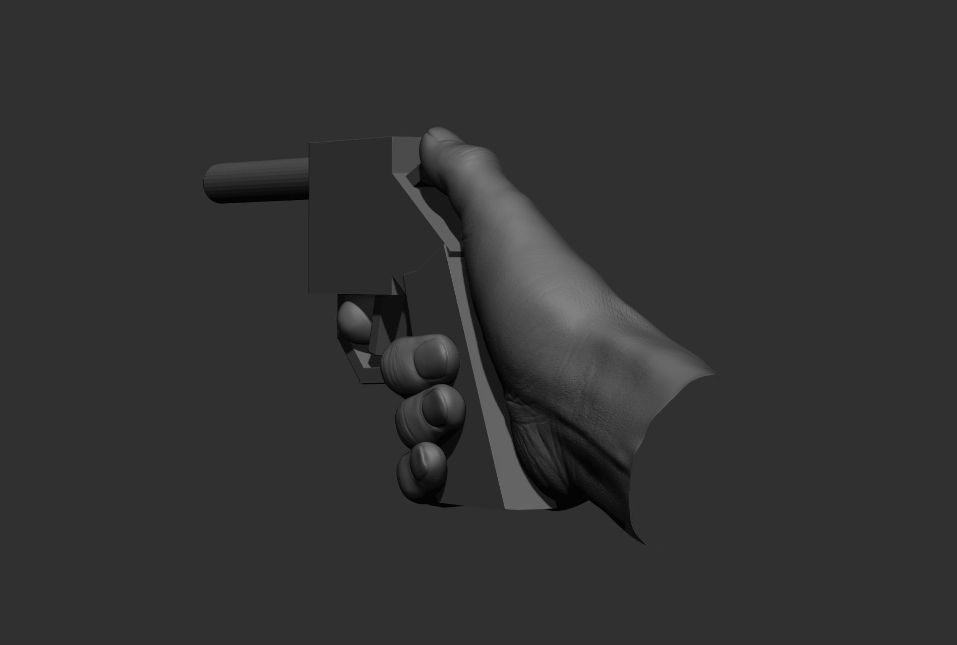 6 male hand poses 3D model_51