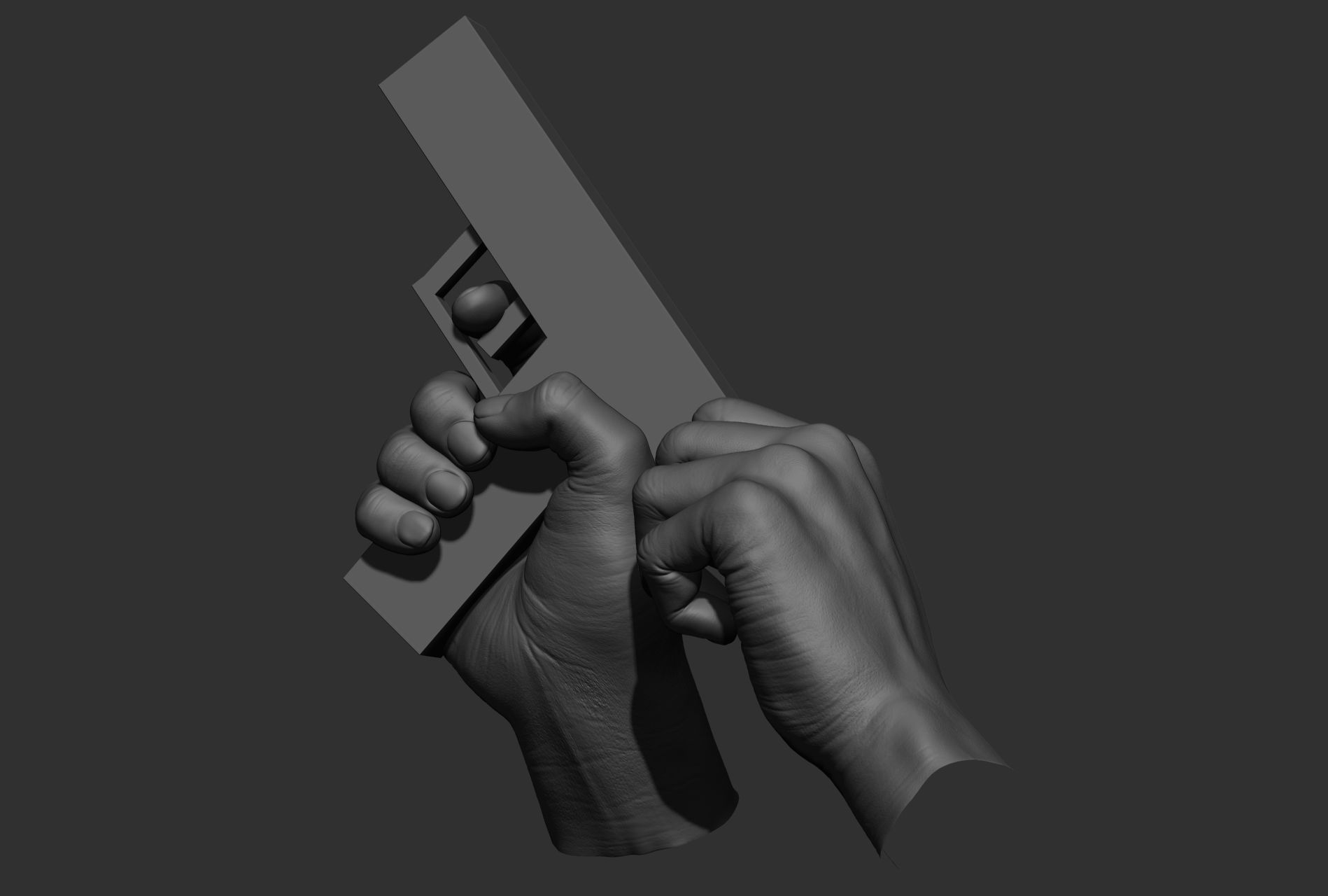 6 male hand poses 3D model_34