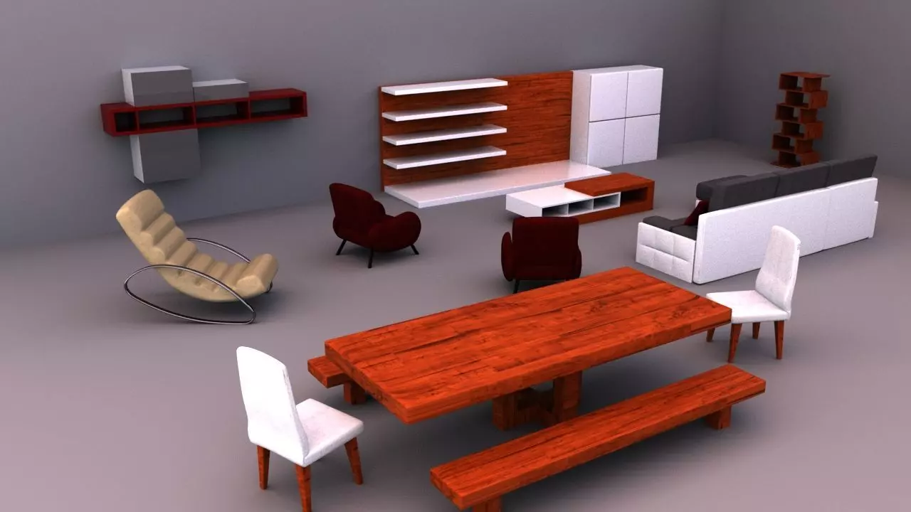 Dining Room 3D Modeling 3D model