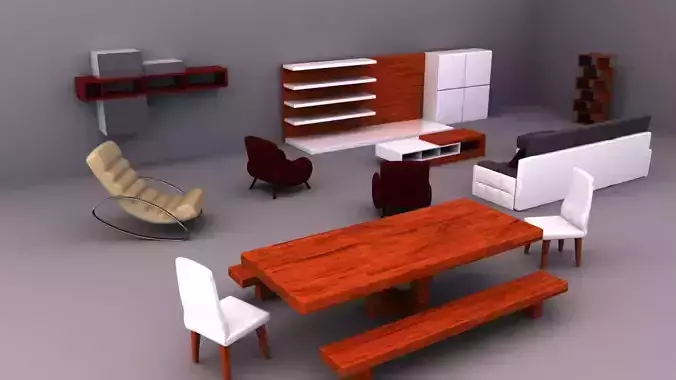Dining Room 3D Modeling 3D model