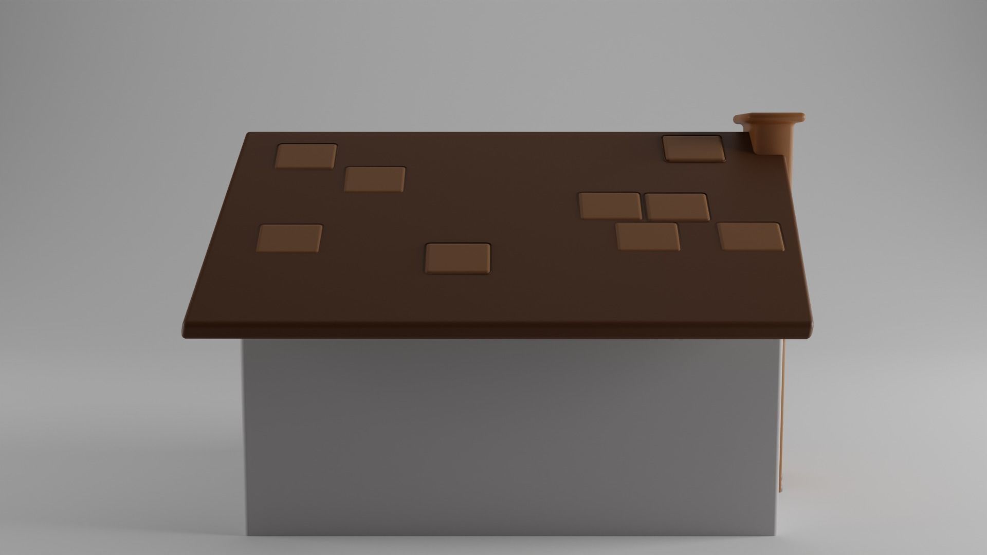 Low Poly House Low-poly 3D model_3