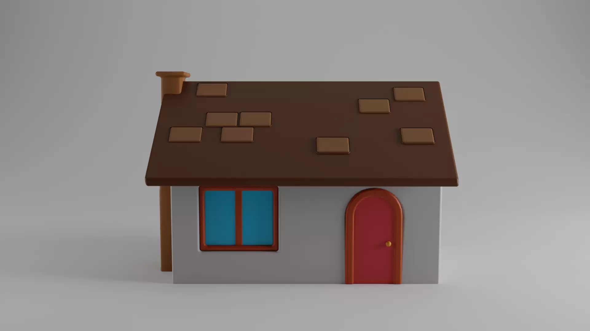Low Poly House Low-poly 3D model_0
