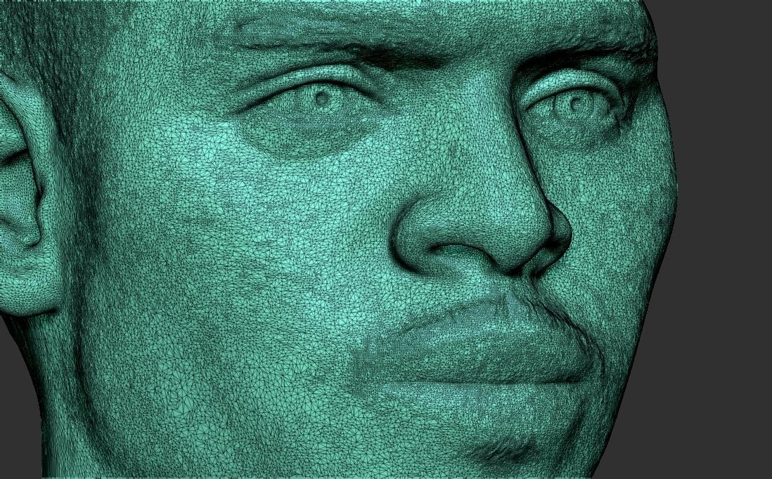 Chris Brown bust for 3D printing 3D print model_32