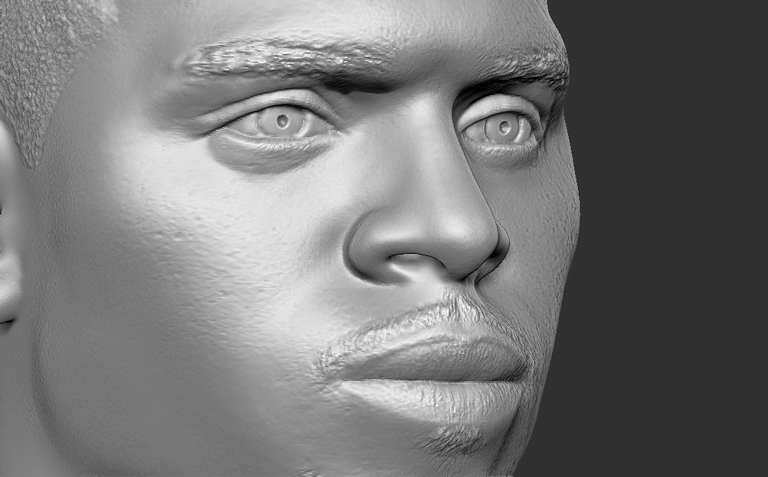 Chris Brown bust for 3D printing 3D print model_25