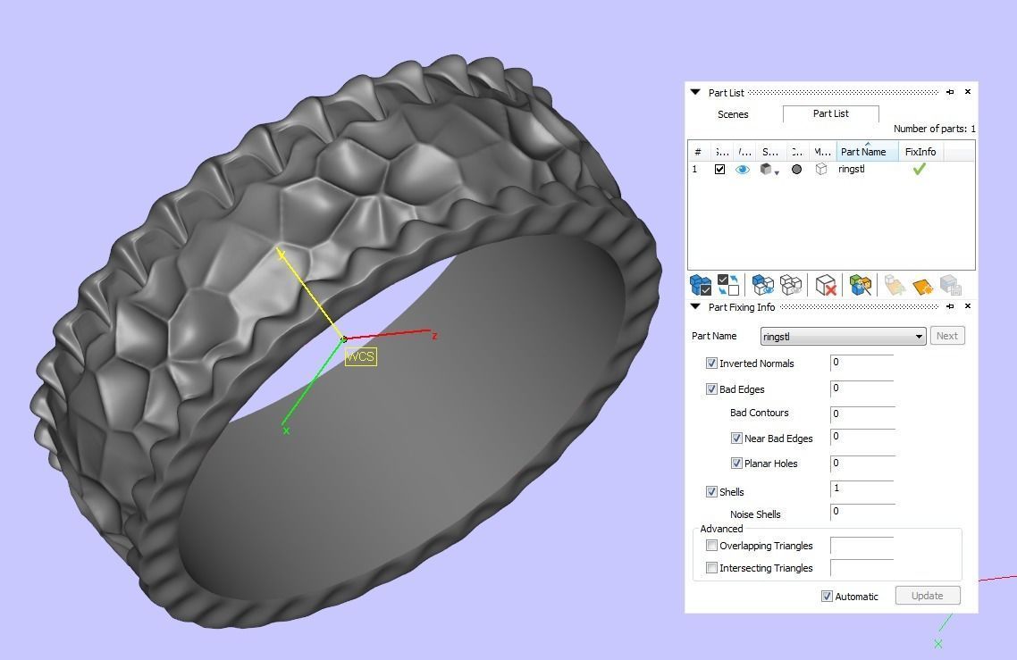 Wedding ring 3D print model_5